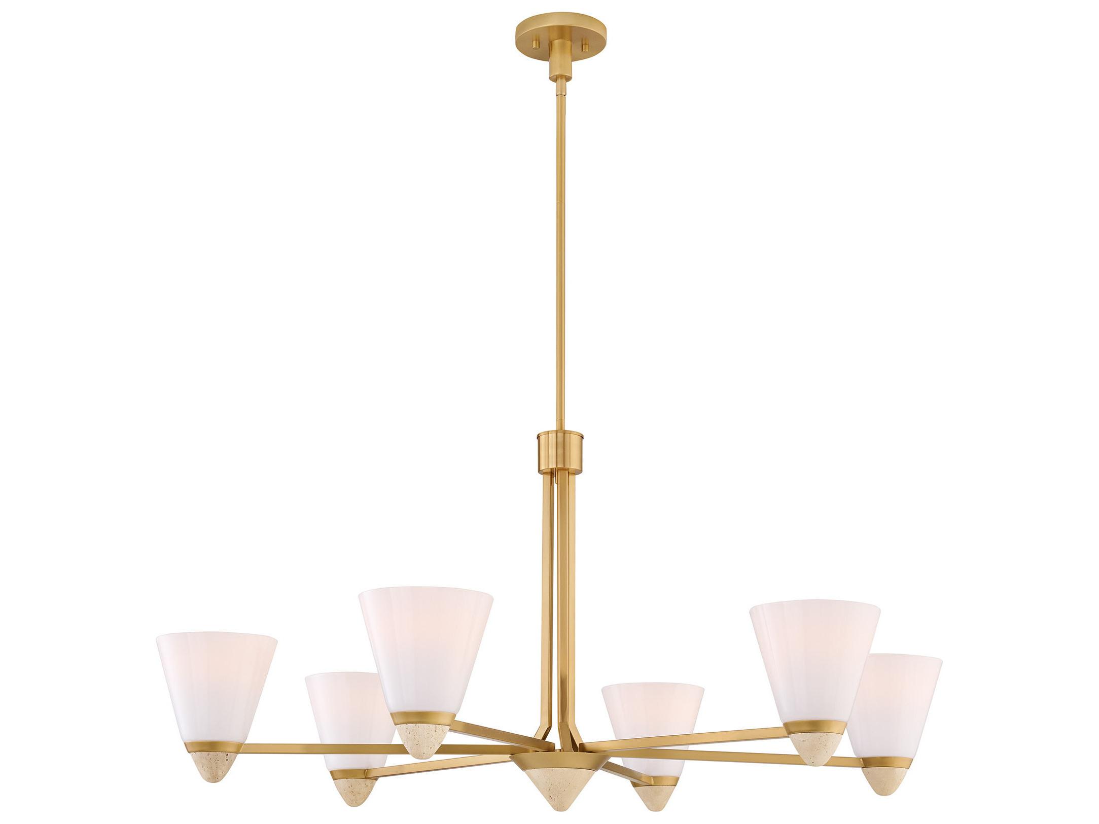 Savoy House Kohlman 6-Light Warm Brass Chandelier