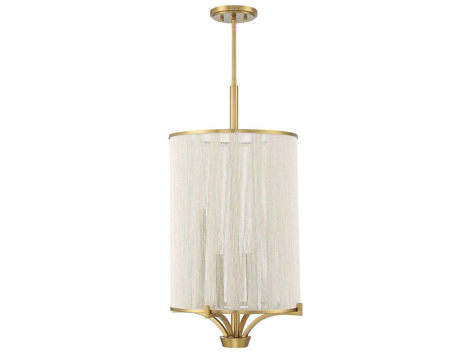 Savoy House Wynwood 4-Light Warm Brass Cylinder Chandelier