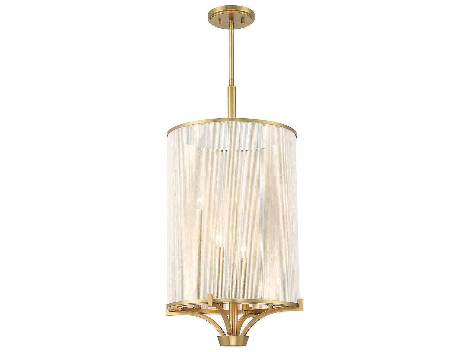 Savoy House Wynwood 4-Light Warm Brass Cylinder Chandelier