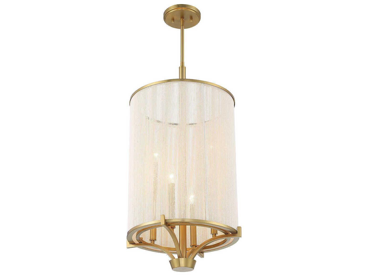 Savoy House Wynwood 4-Light Warm Brass Cylinder Chandelier