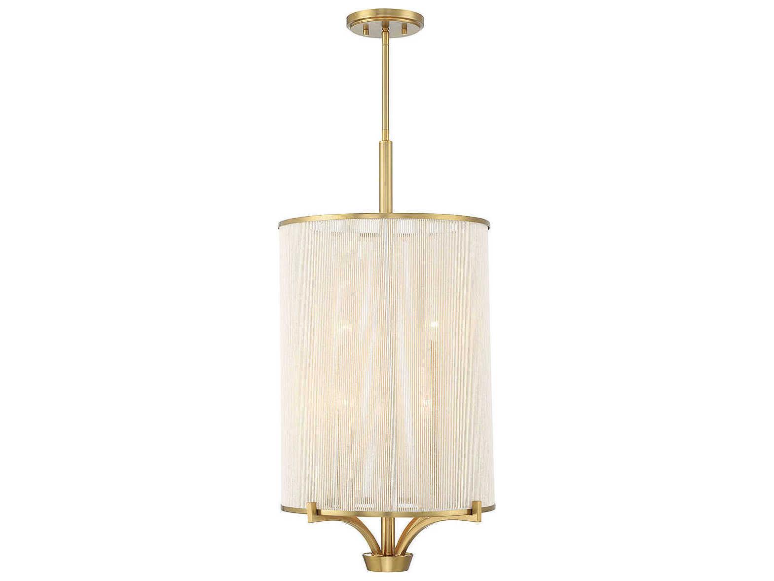 Savoy House Wynwood 4-Light Warm Brass Cylinder Chandelier