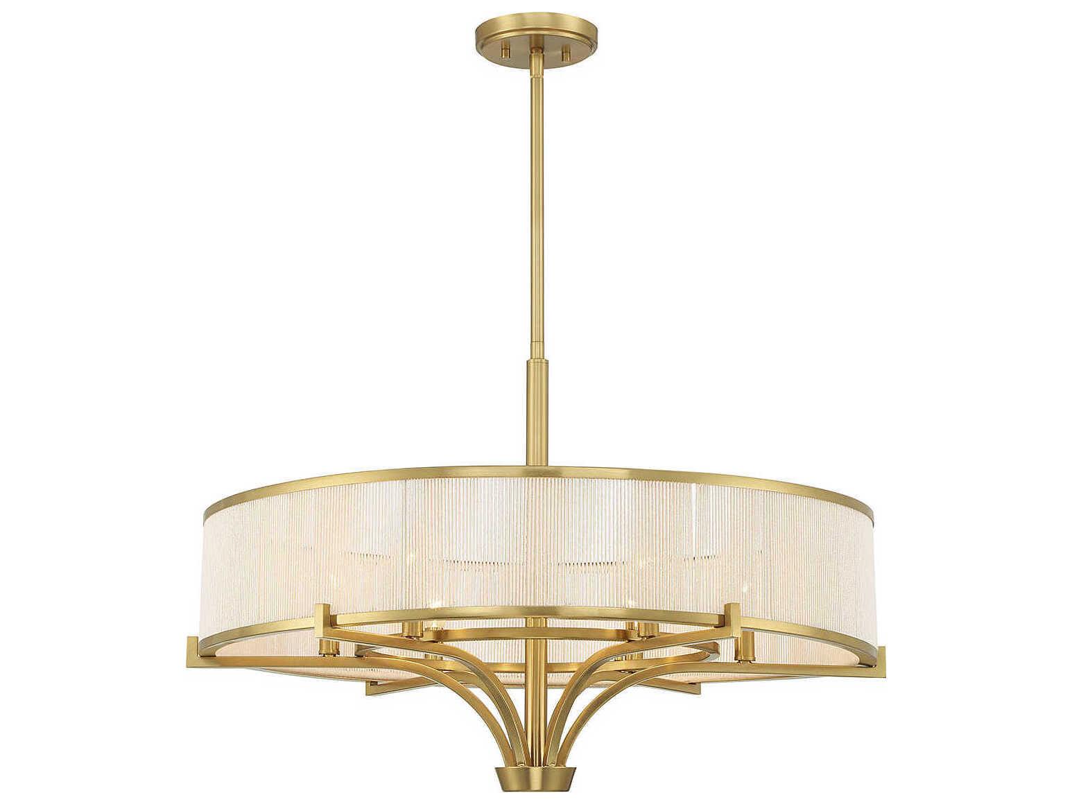 Savoy House Wynwood 6-Light Warm Brass Chandelier