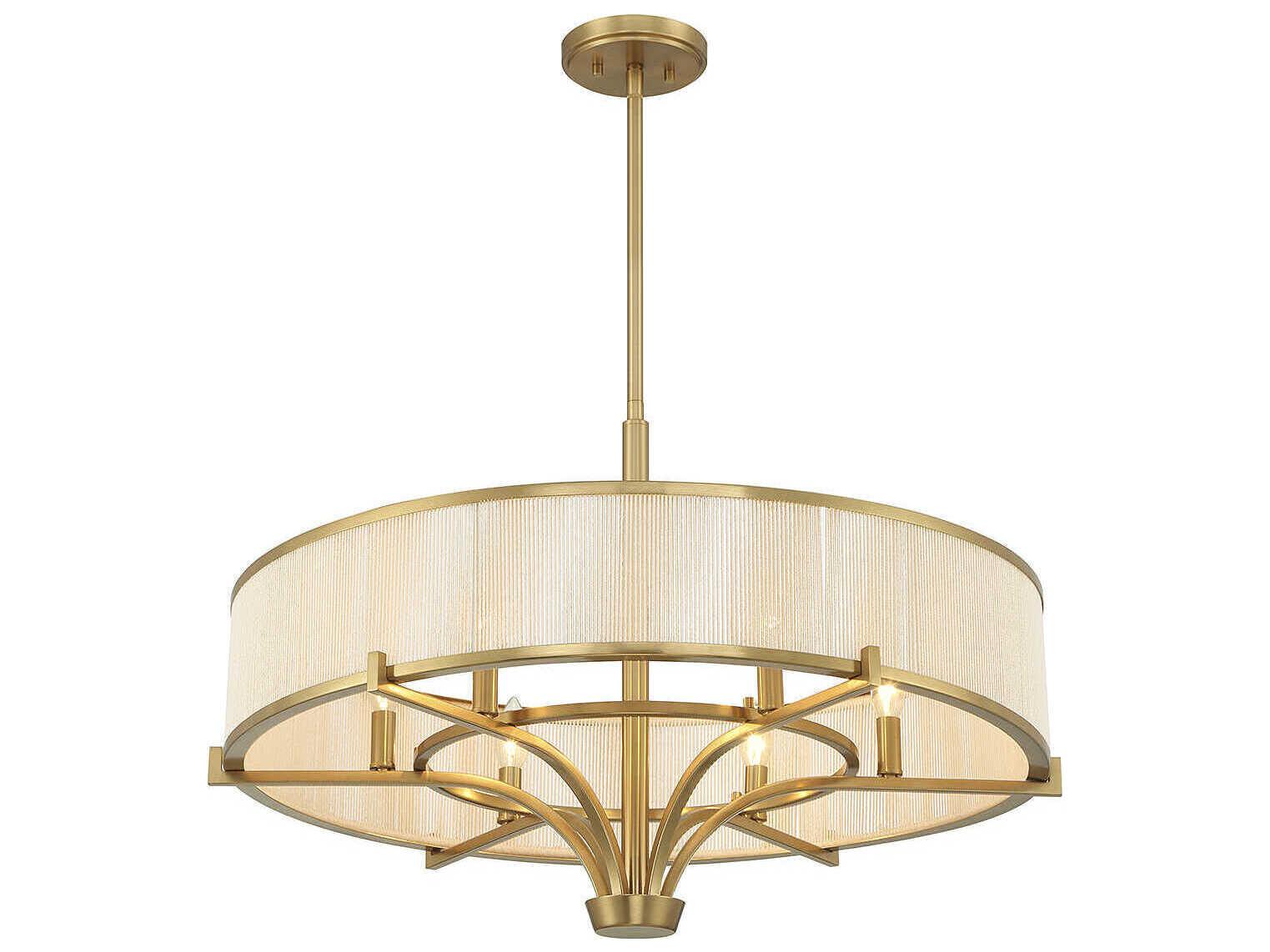 Savoy House Wynwood 6-Light Warm Brass Chandelier