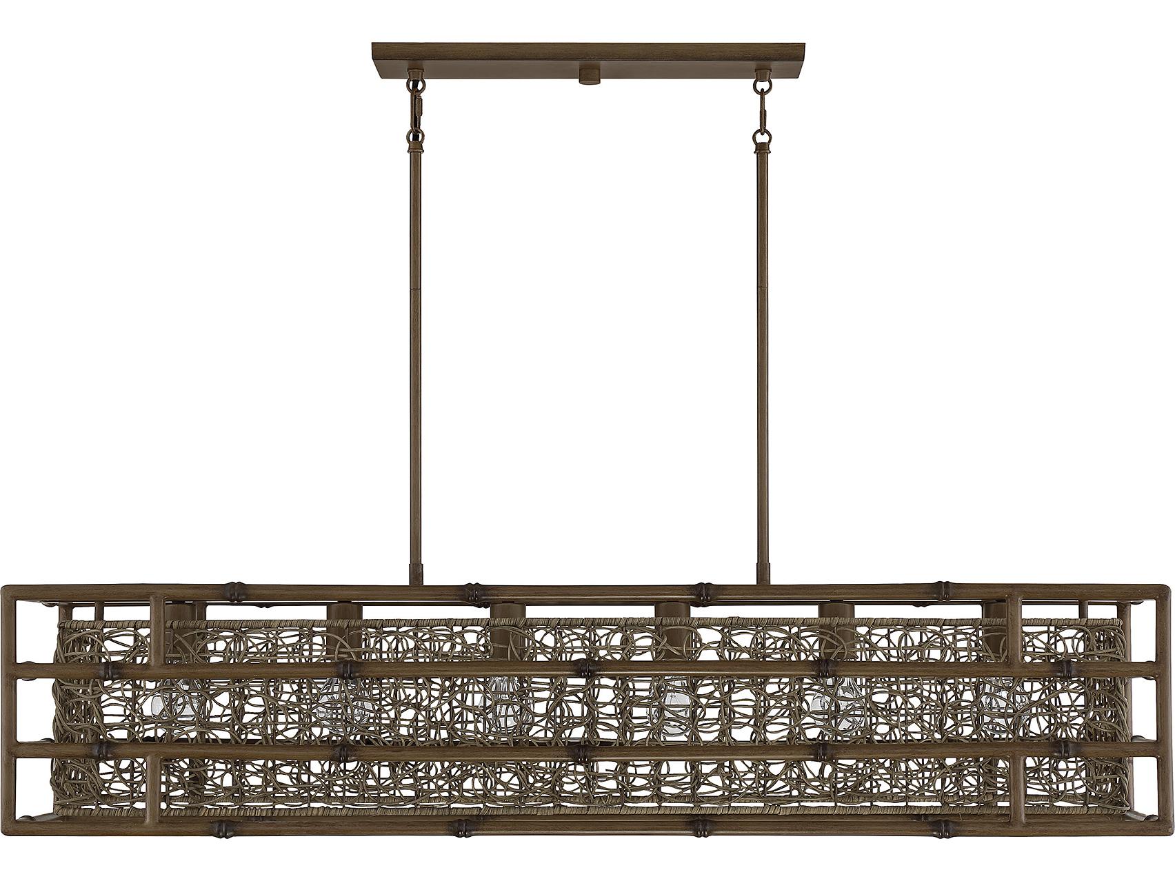 Savoy House Treviso 6-Light Grapevine Brown Island Pendant