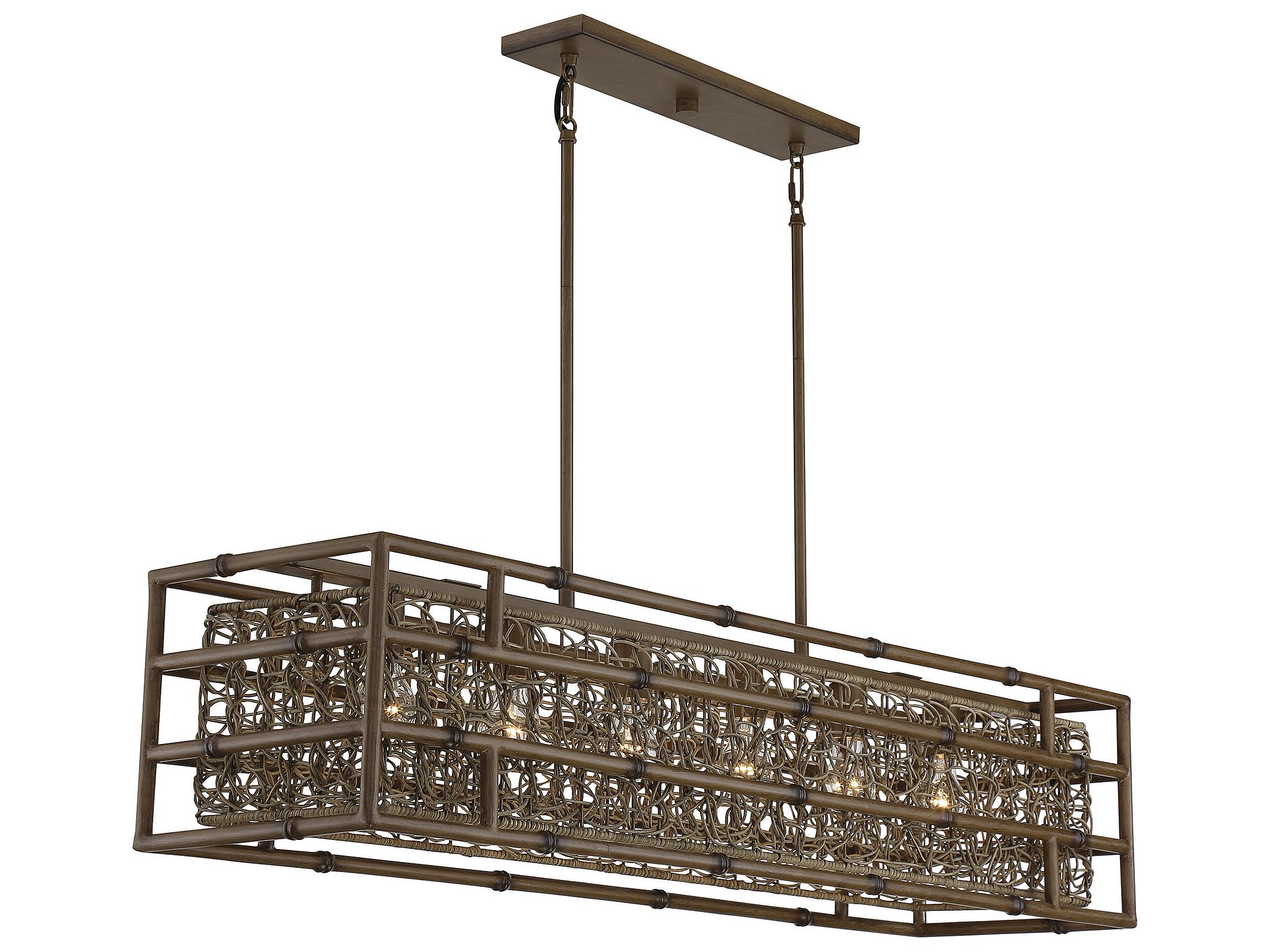 Savoy House Treviso 6-Light Grapevine Brown Island Pendant