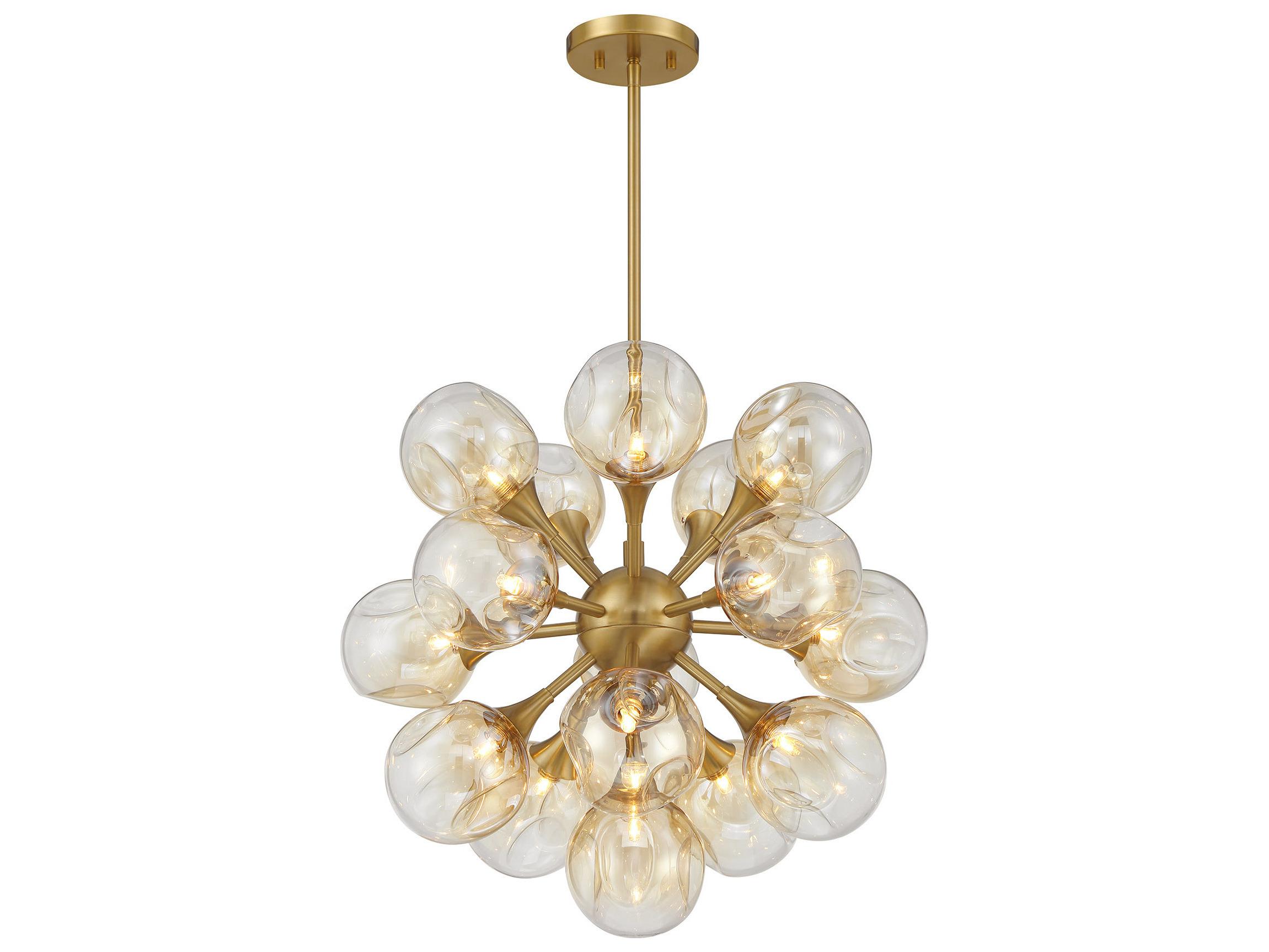 Savoy House Matisse 16-Light Warm Brass Globe Sputnik Chandelier