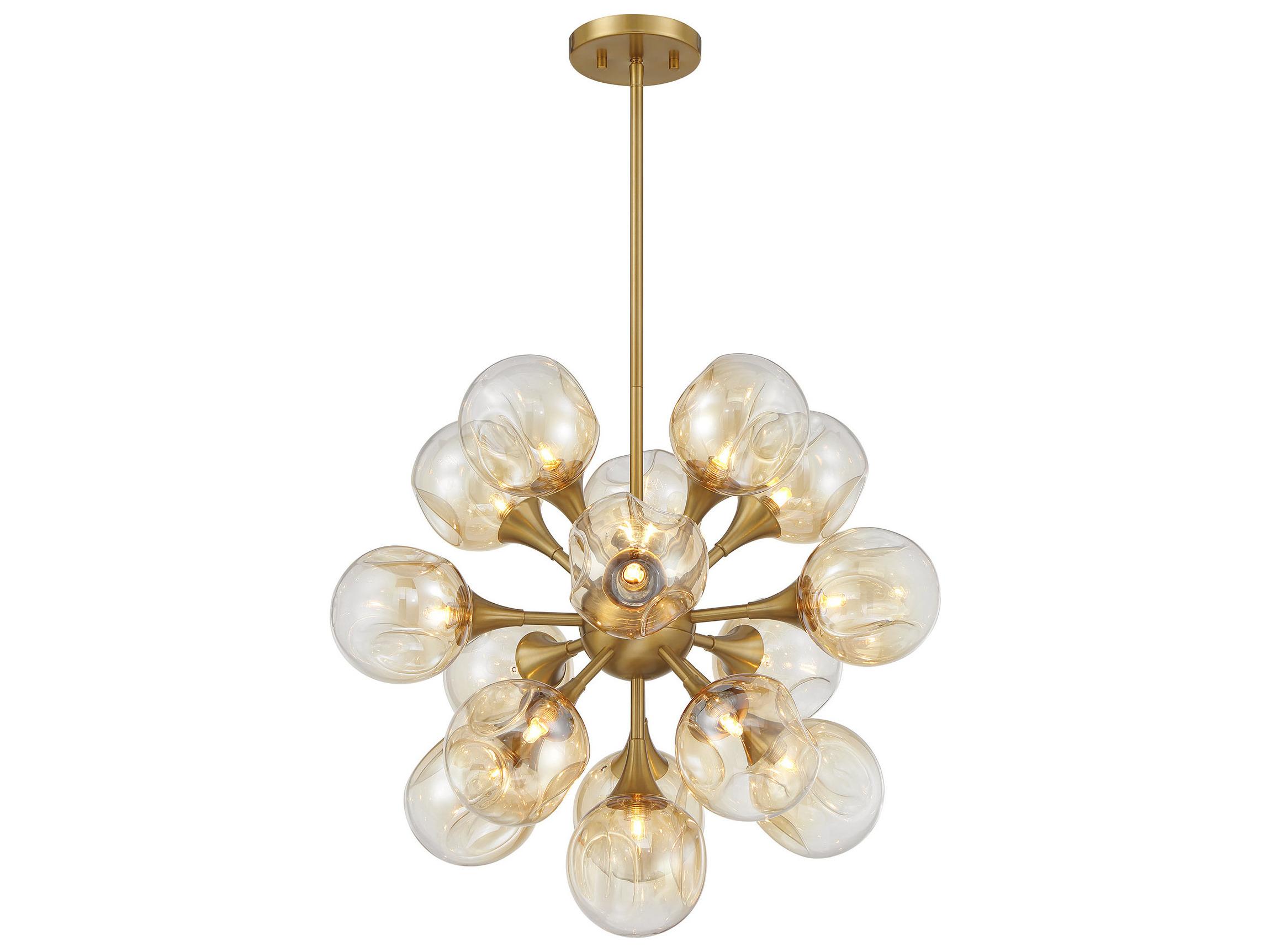 Savoy House Matisse 16-Light Warm Brass Globe Sputnik Chandelier