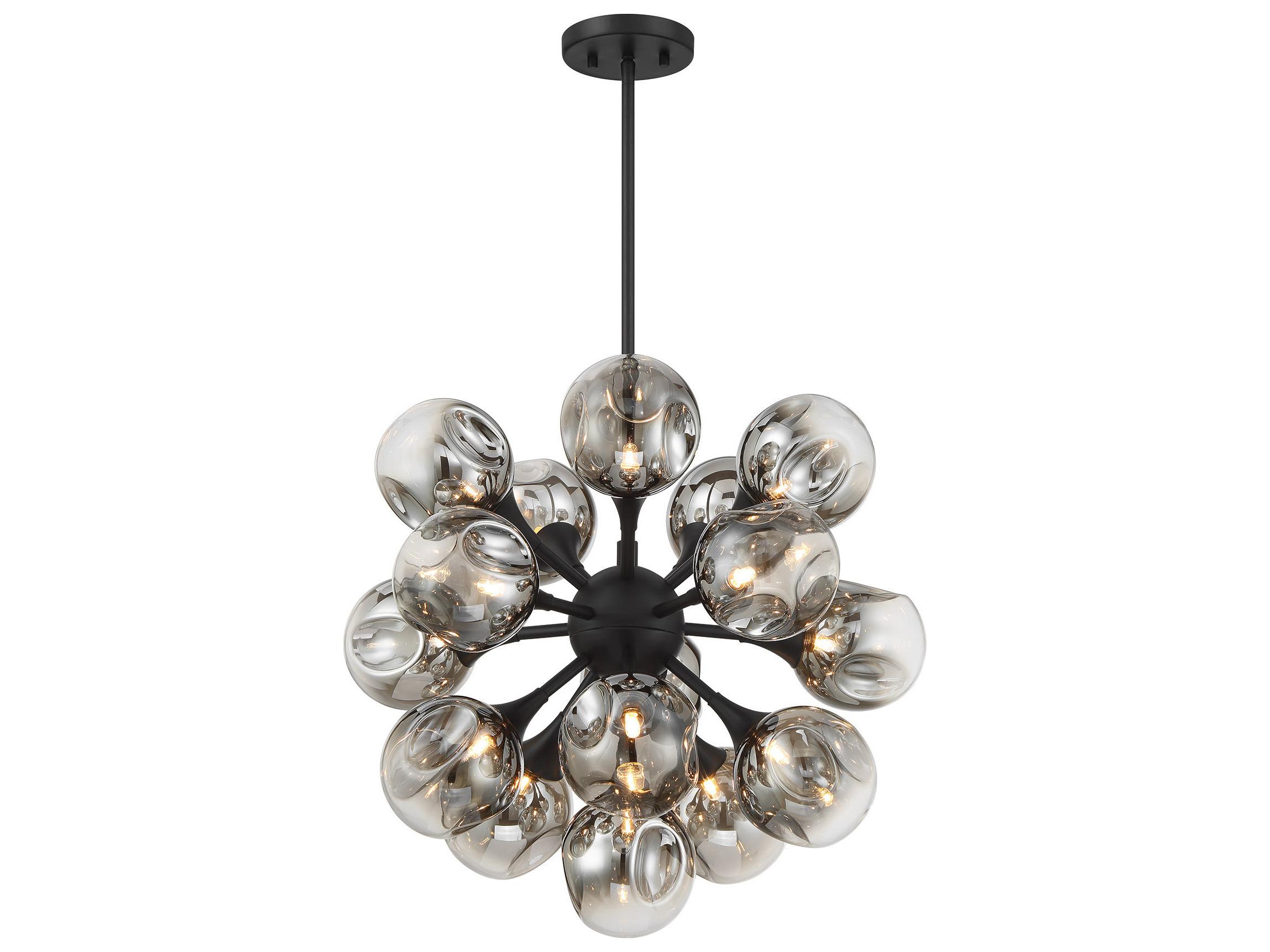 Savoy House Matisse 16-Light Matte Black Globe Sputnik Chandelier