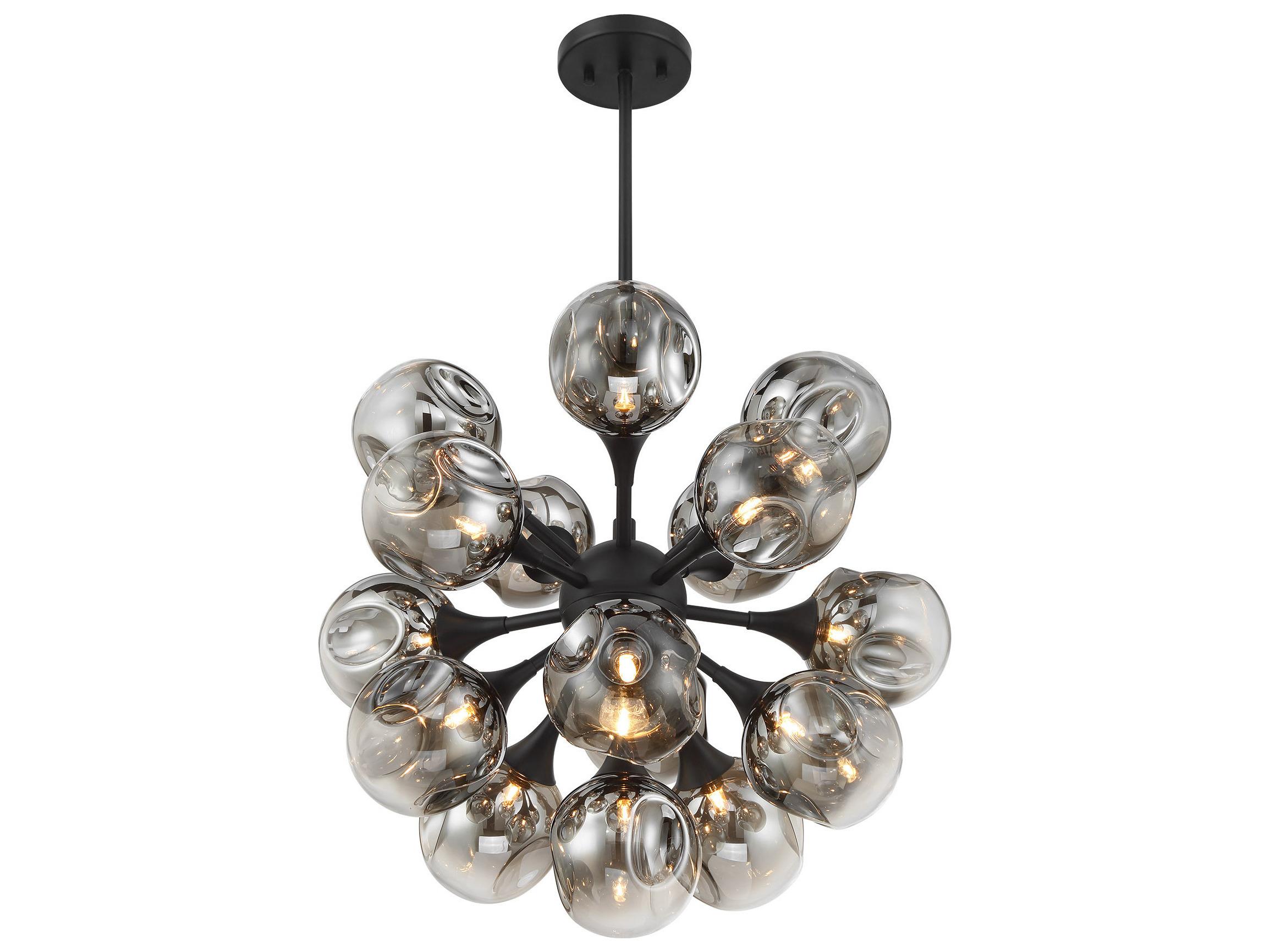 Savoy House Matisse 16-Light Matte Black Globe Sputnik Chandelier