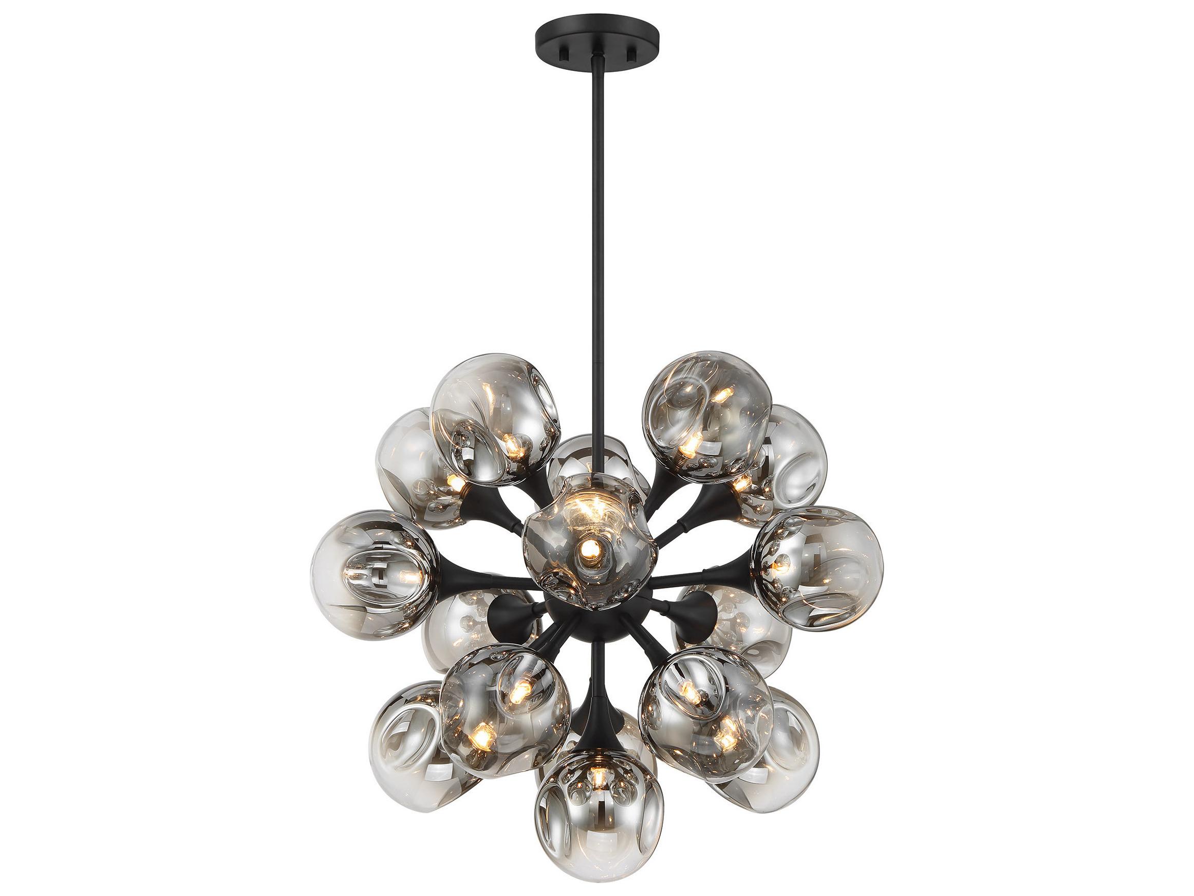 Savoy House Matisse 16-Light Matte Black Globe Sputnik Chandelier