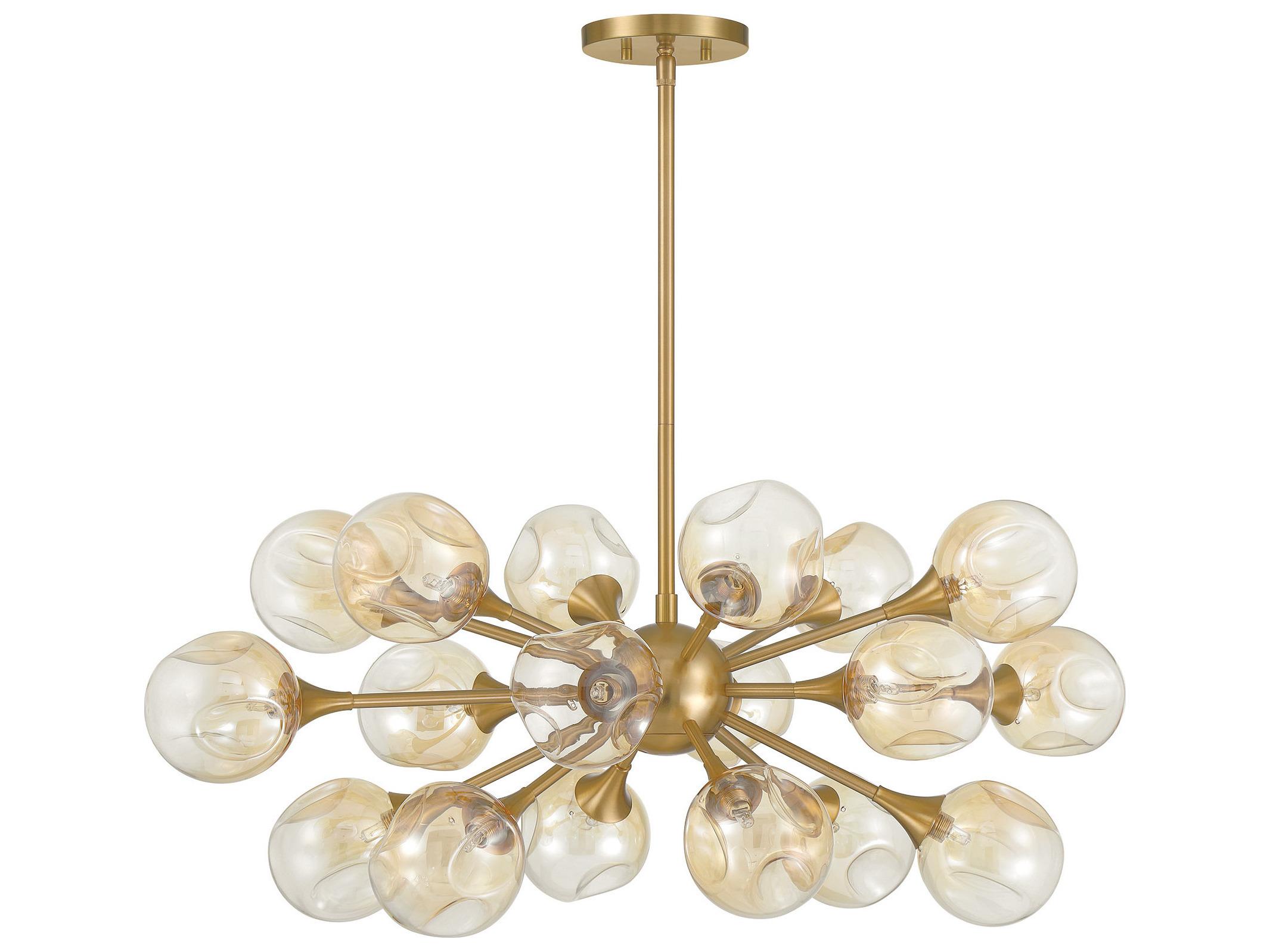 Savoy House Matisse 18-Light Warm Brass Globe Sputnik Island Pendant
