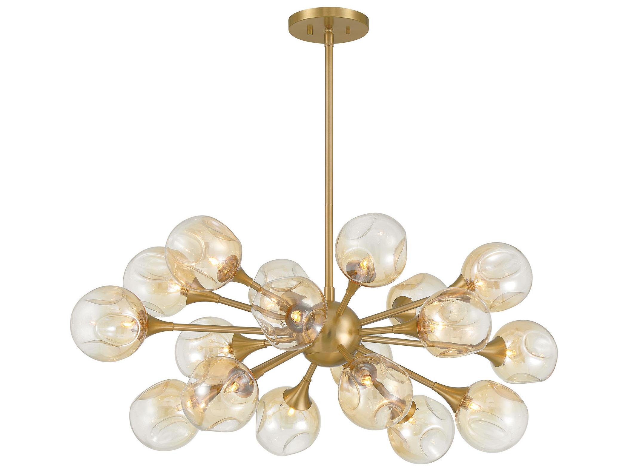 Savoy House Matisse 18-Light Warm Brass Globe Sputnik Island Pendant