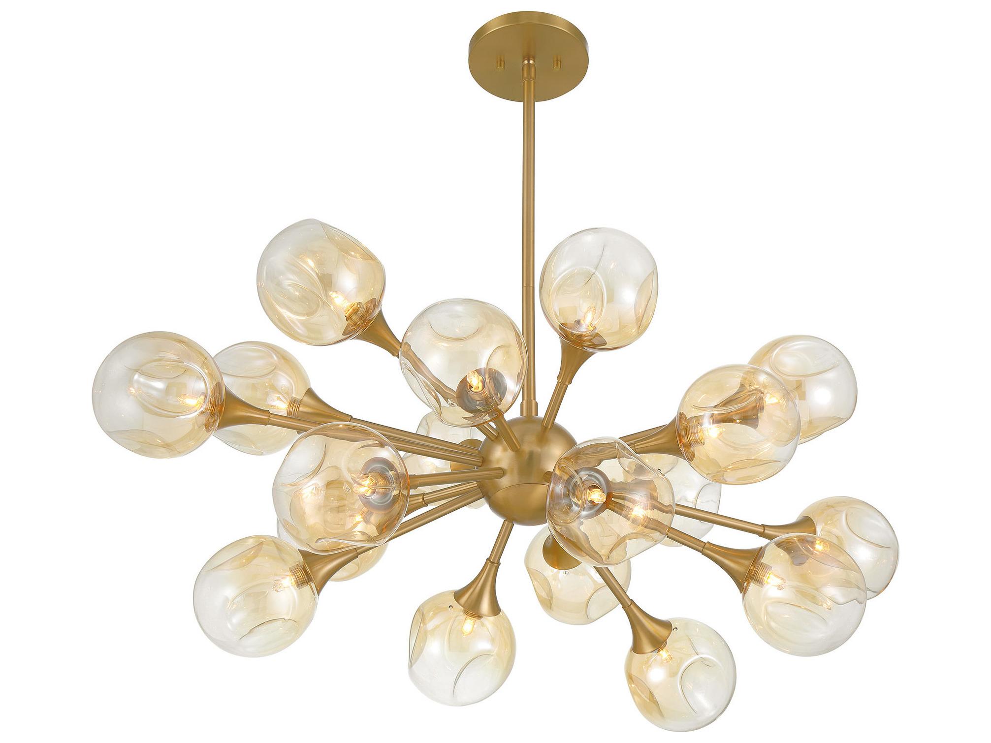 Savoy House Matisse 18-Light Warm Brass Globe Sputnik Island Pendant