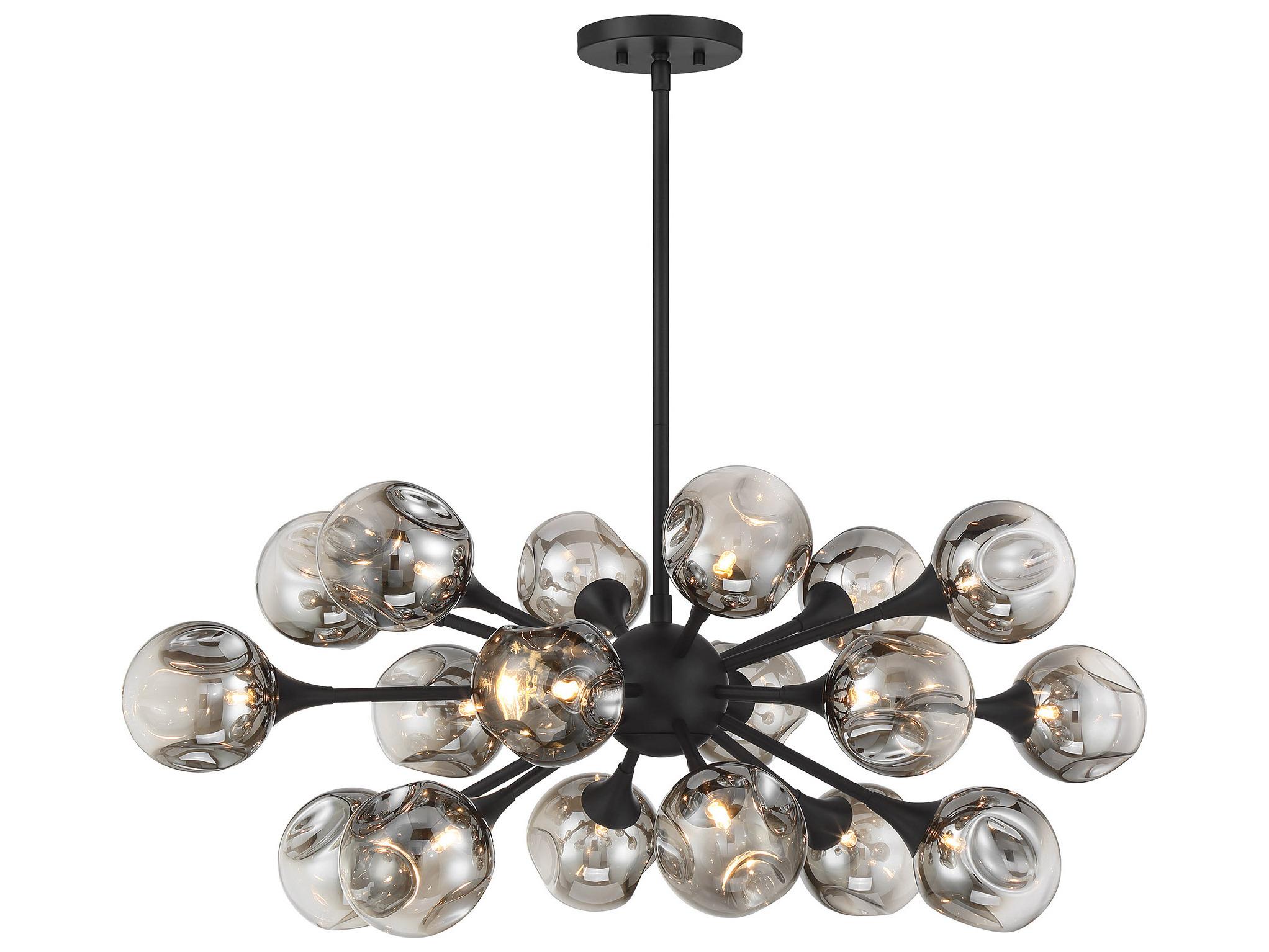 Savoy House Matisse 18-Light Matte Black Globe Sputnik Island Pendant