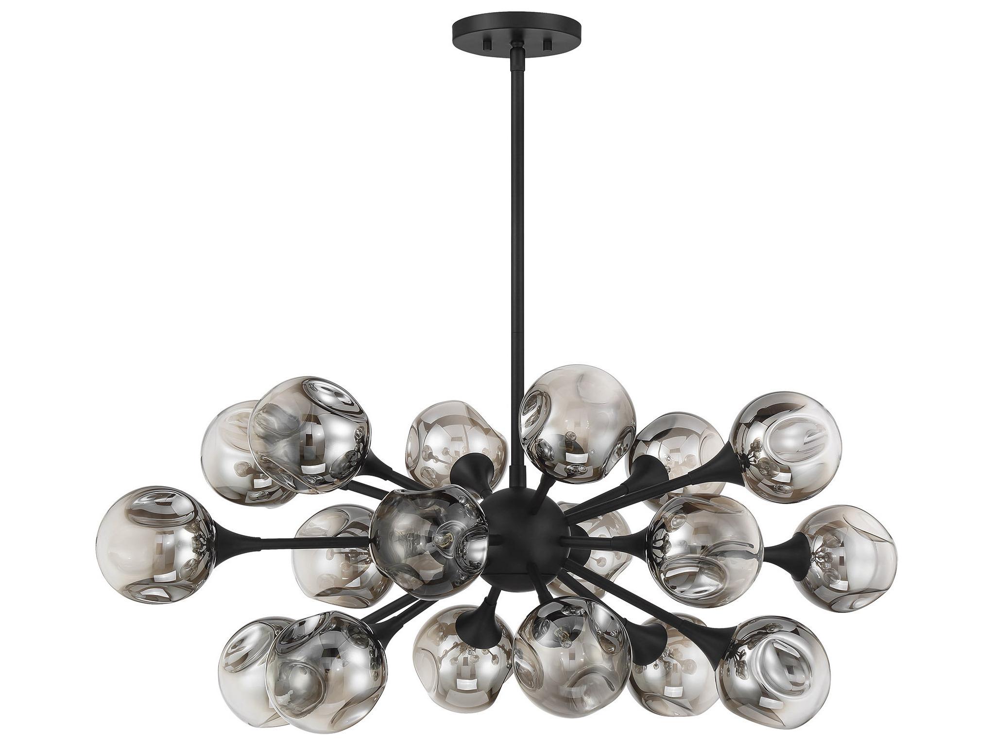 Savoy House Matisse 18-Light Matte Black Globe Sputnik Island Pendant