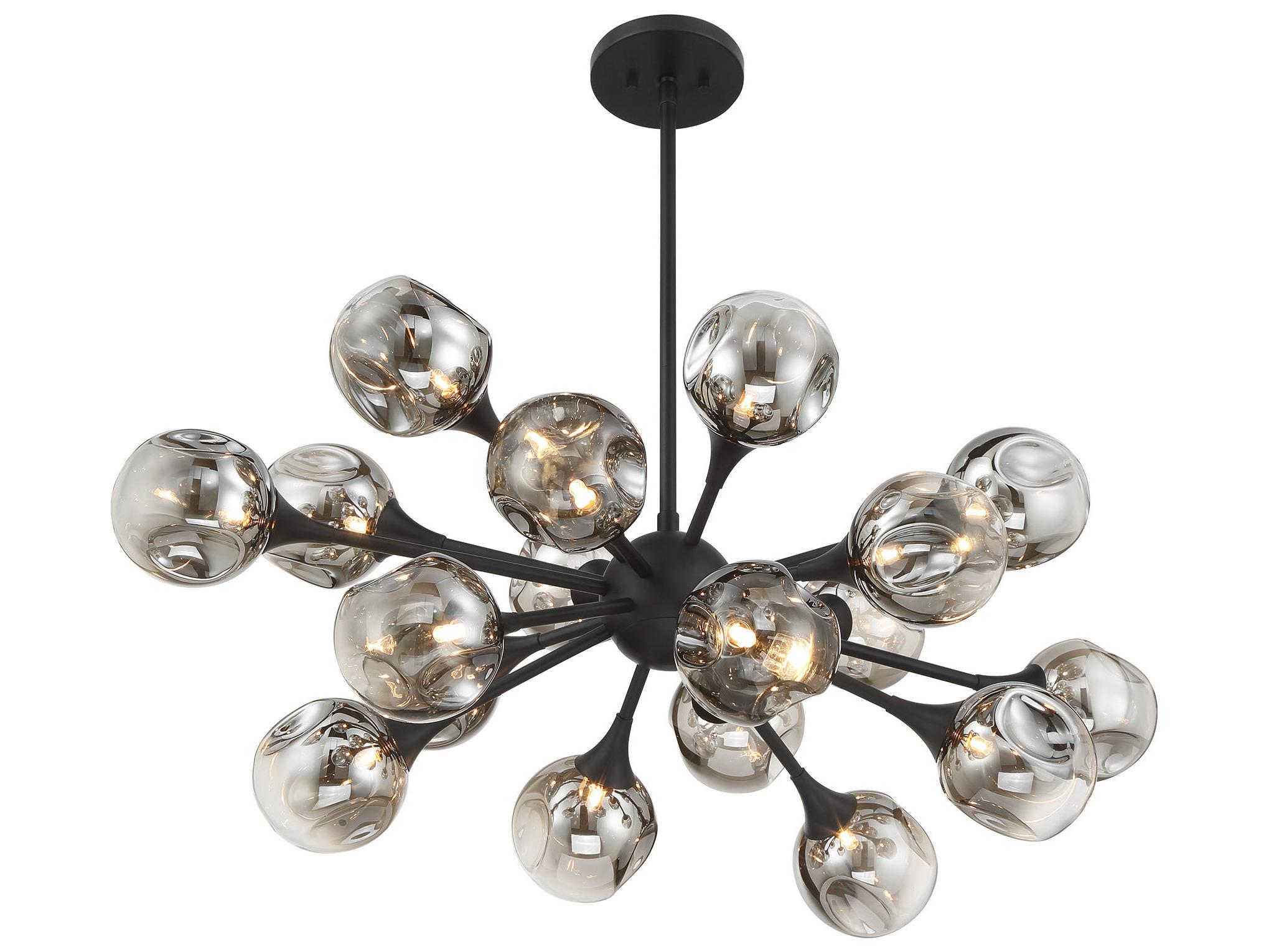 Savoy House Matisse 18-Light Matte Black Globe Sputnik Island Pendant