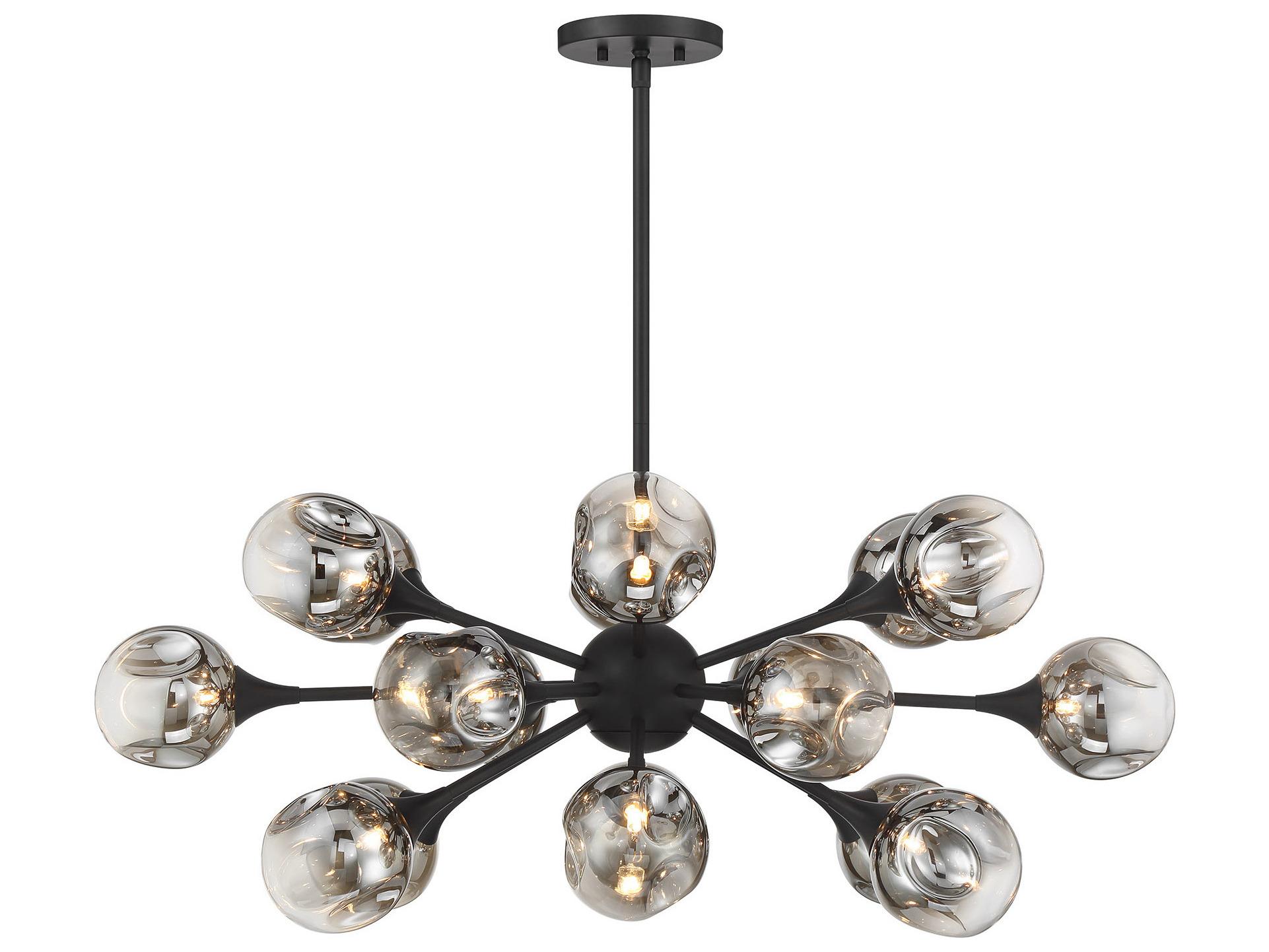 Savoy House Matisse 18-Light Matte Black Globe Sputnik Island Pendant