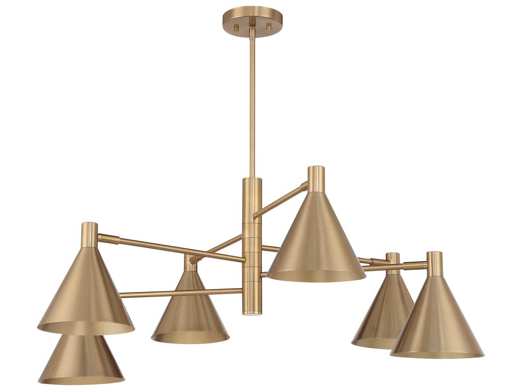 Savoy House Pharos 6-Light Noble Brass Chandelier