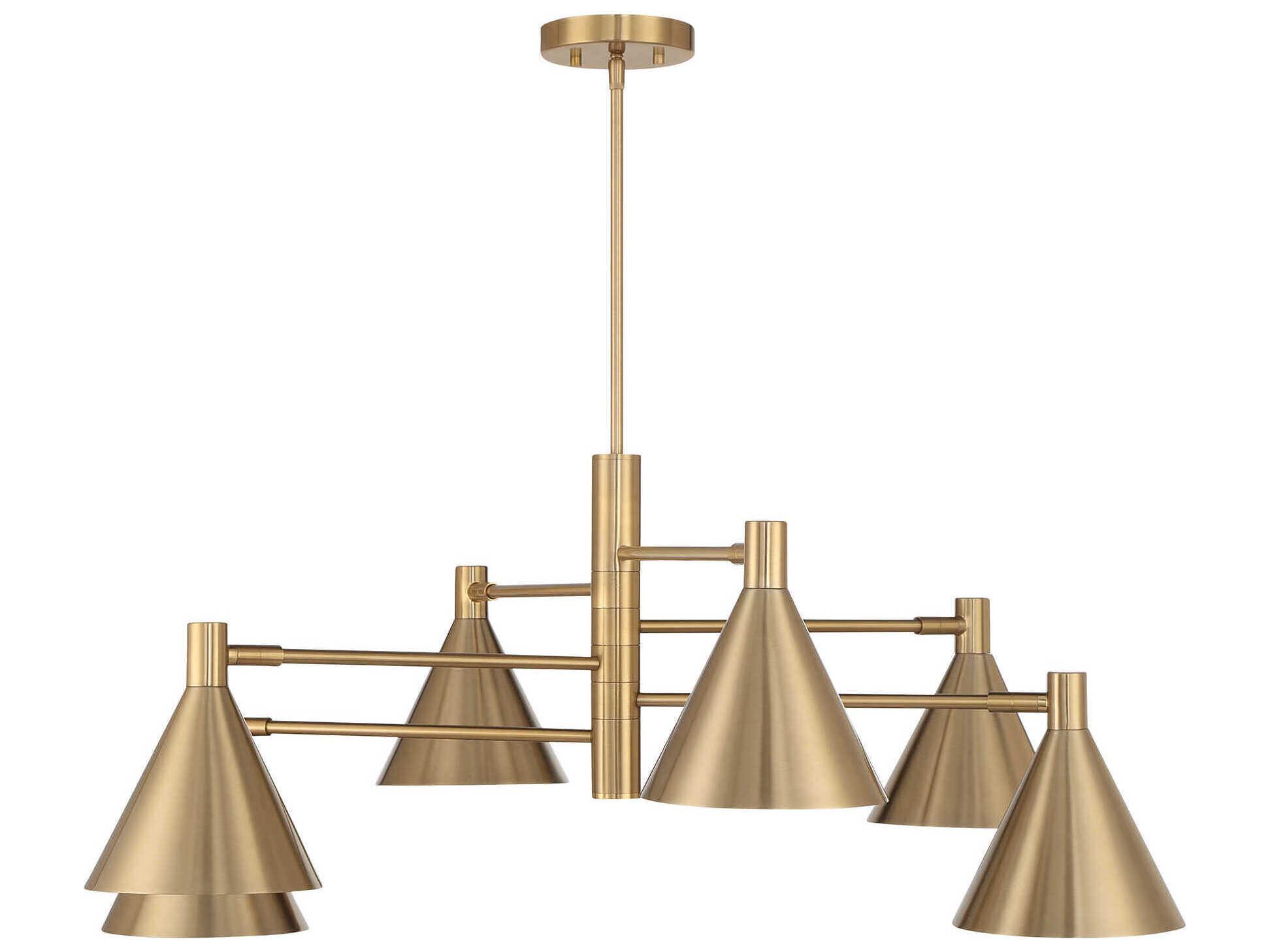 Savoy House Pharos 6-Light Noble Brass Chandelier