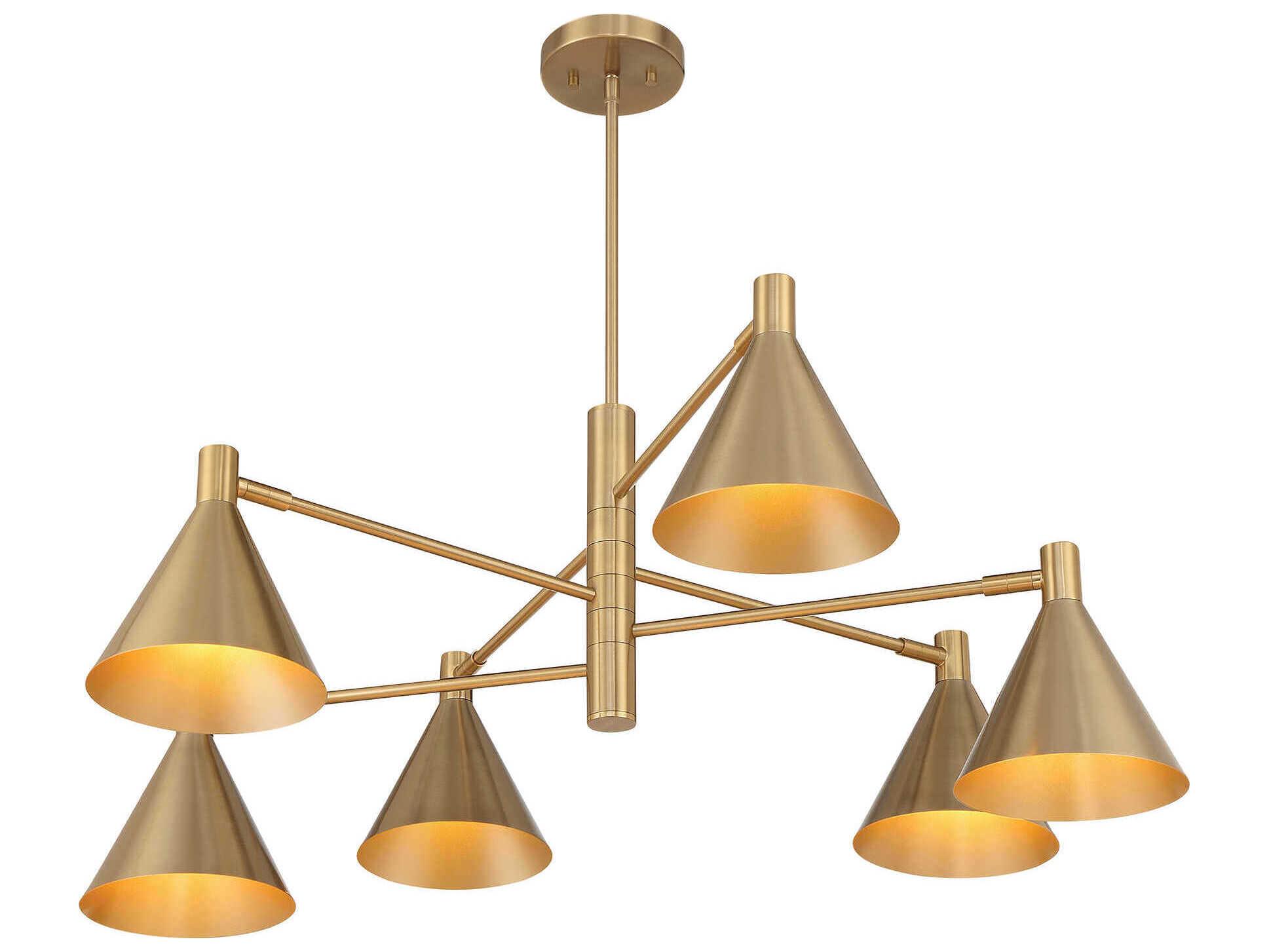 Savoy House Pharos 6-Light Noble Brass Chandelier