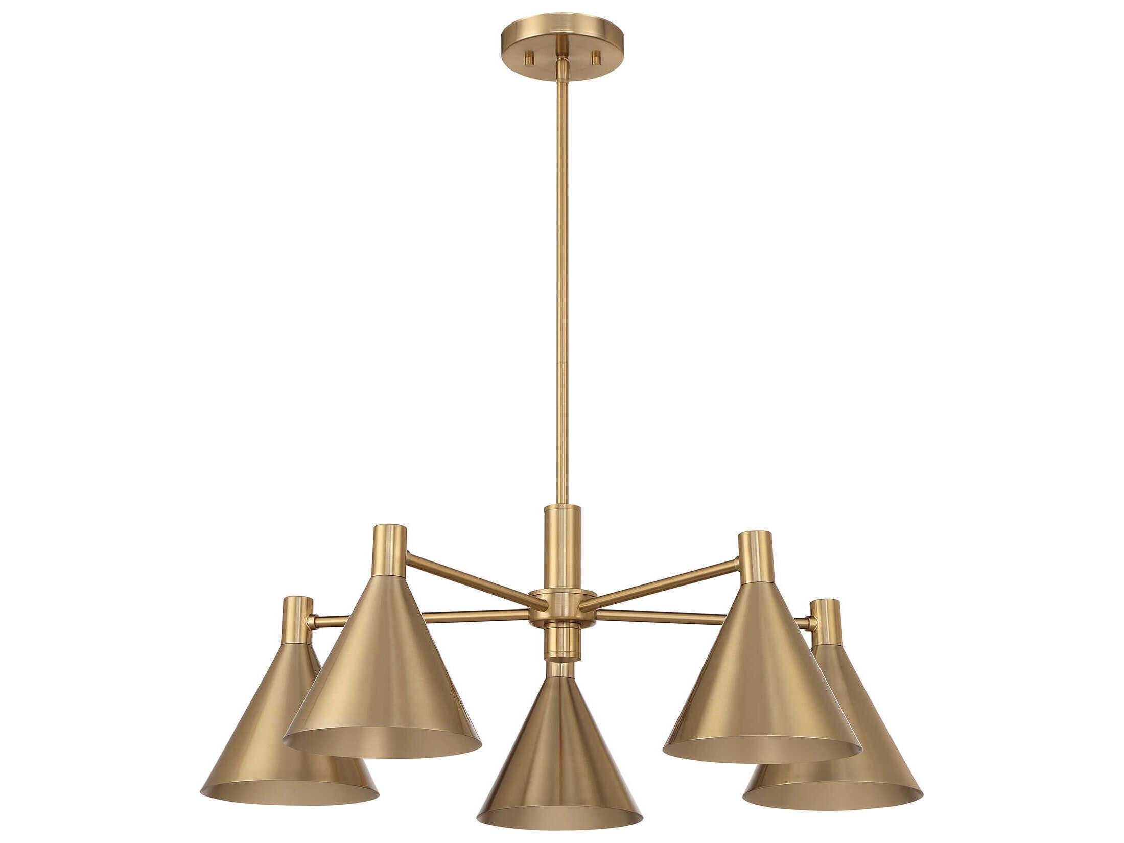 Savoy House Pharos 5-Light Noble Brass Chandelier