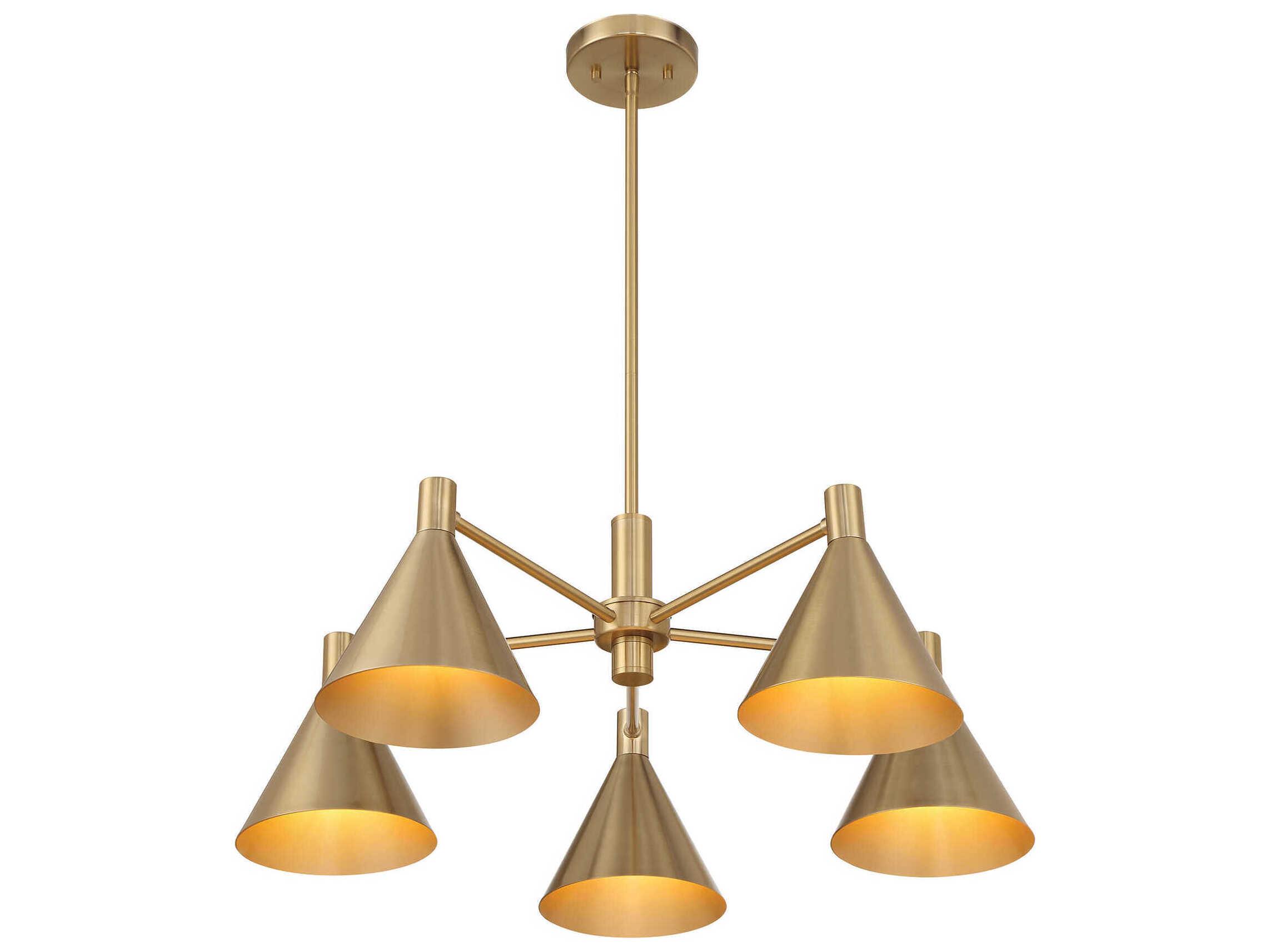 Savoy House Pharos 5-Light Noble Brass Chandelier