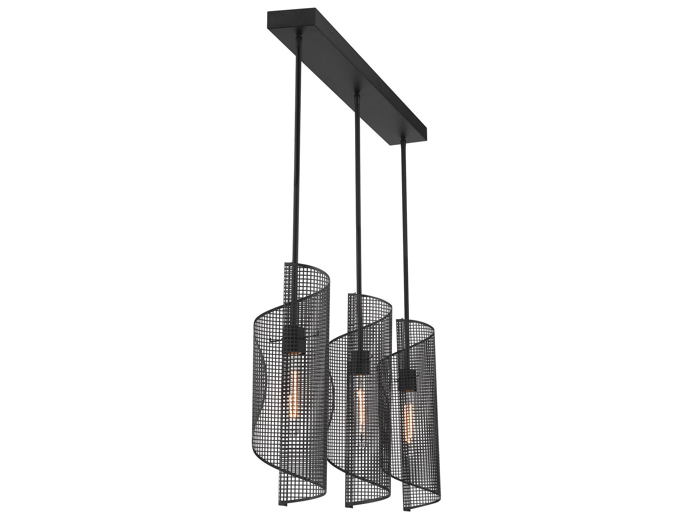 Savoy House Hillbourne 3-Light Matte Black Island Pendant