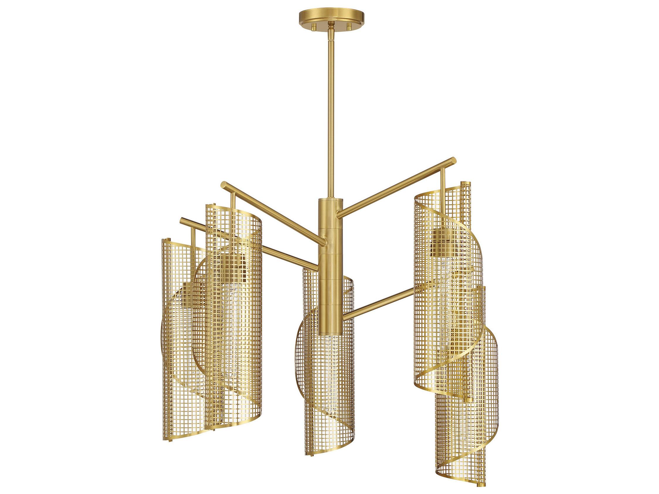 Savoy House Hillbourne 5-Light Warm Brass Chandelier
