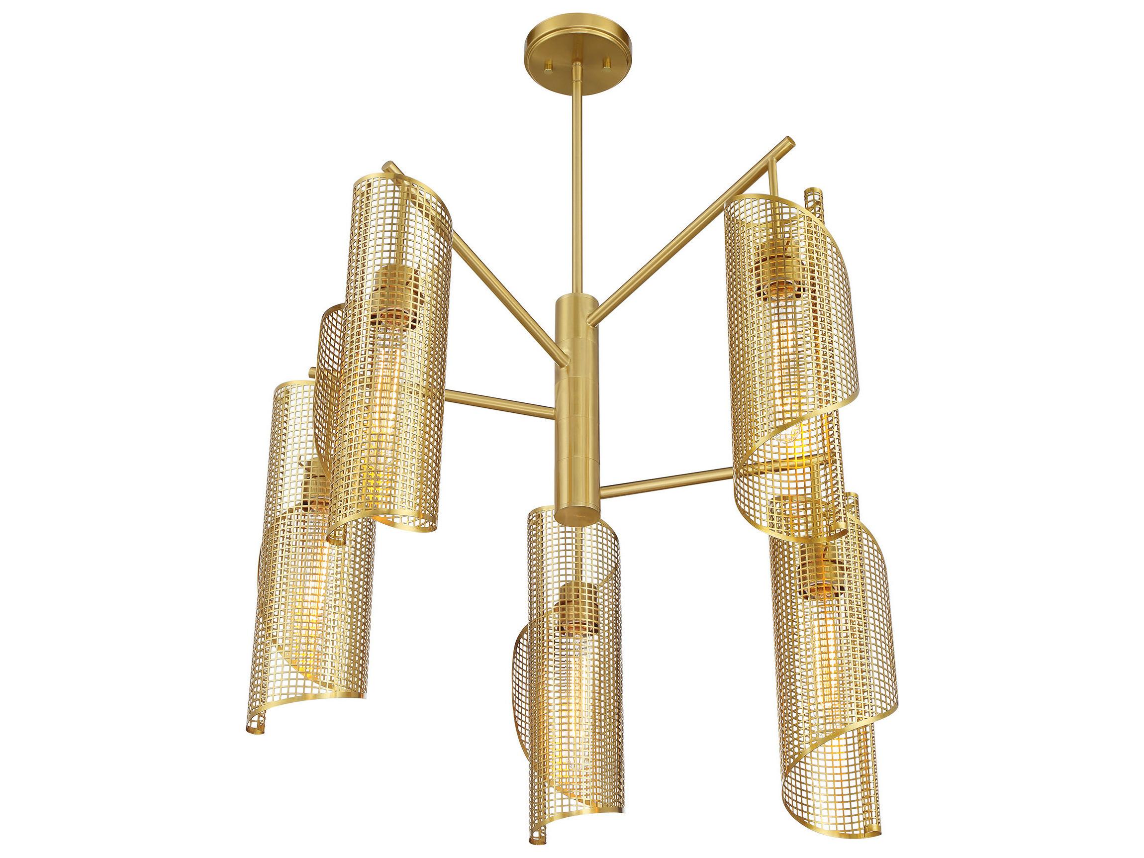 Savoy House Hillbourne 5-Light Warm Brass Chandelier