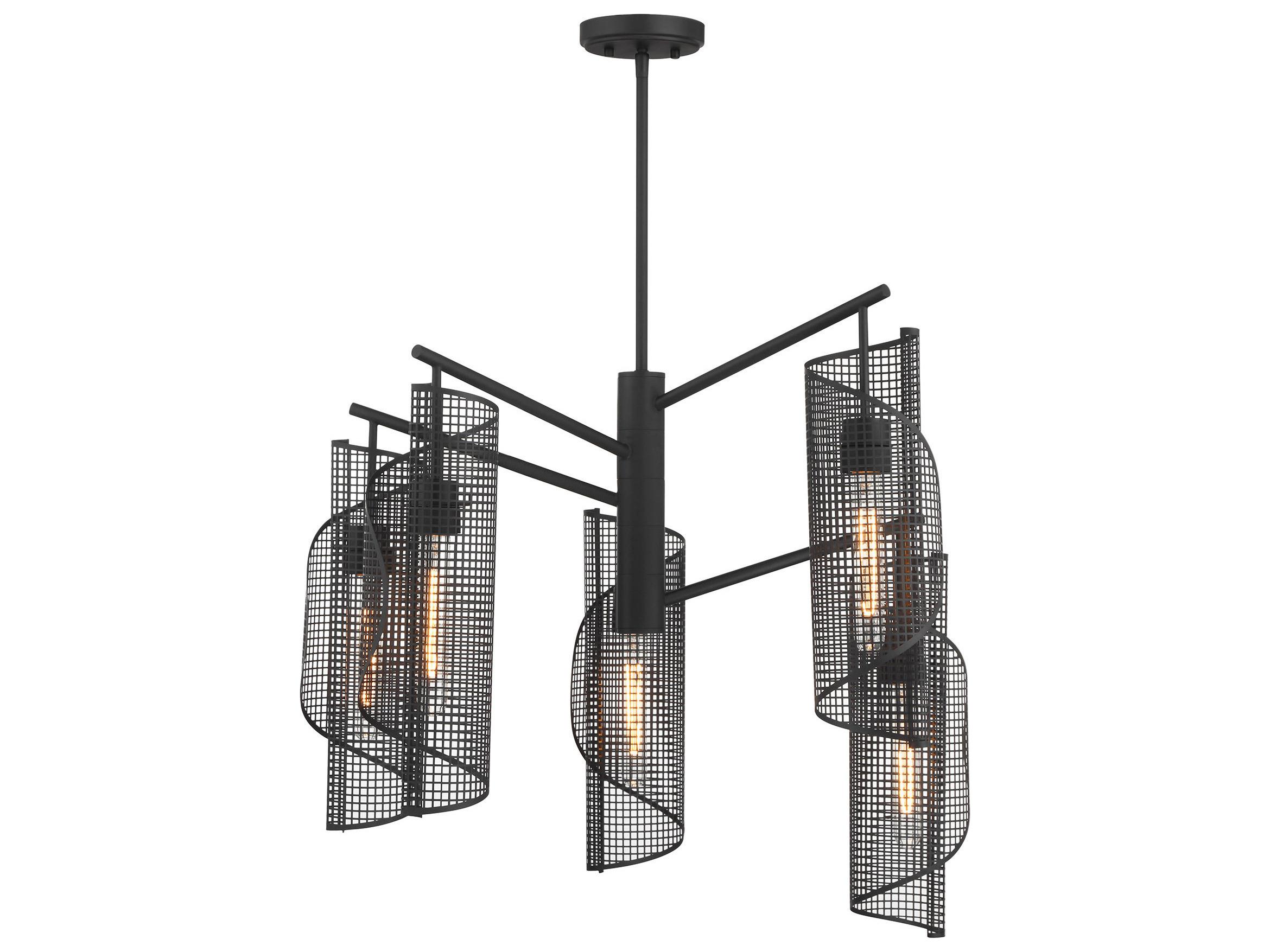 Savoy House Hillbourne 5-Light Matte Black Chandelier
