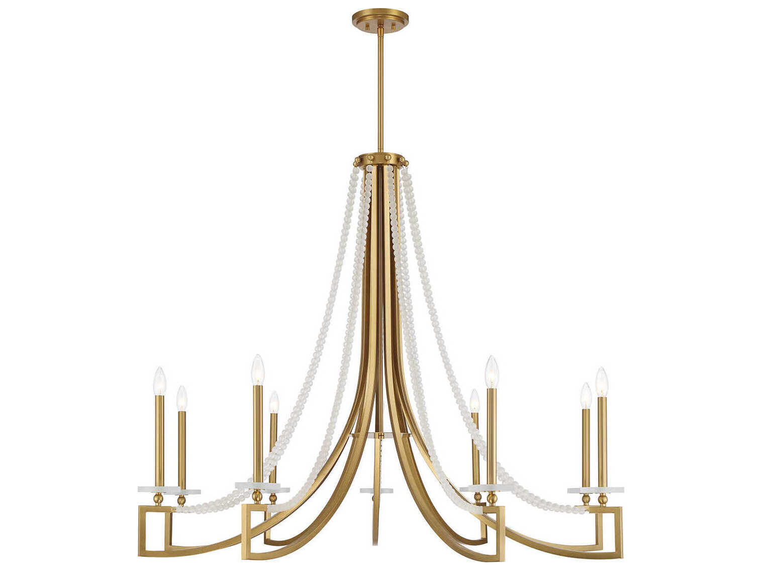 Savoy House Helen 9-Light Warm Brass Candelabra Chandelier