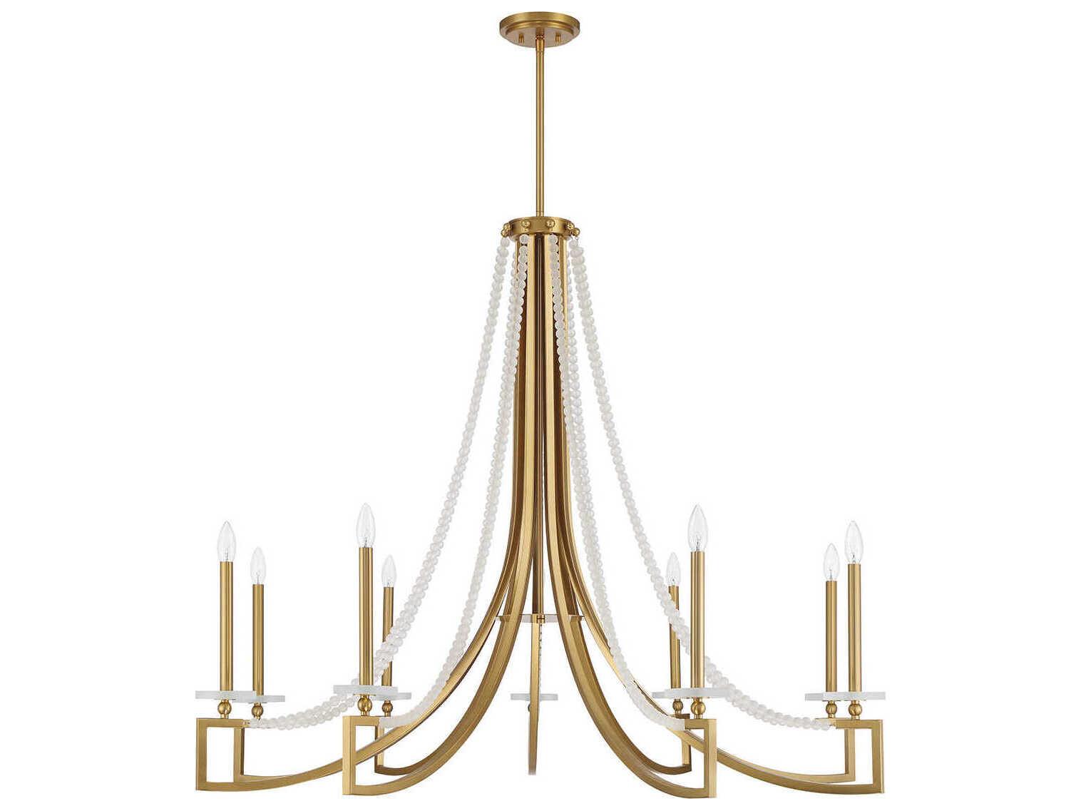 Savoy House Helen 9-Light Warm Brass Candelabra Chandelier