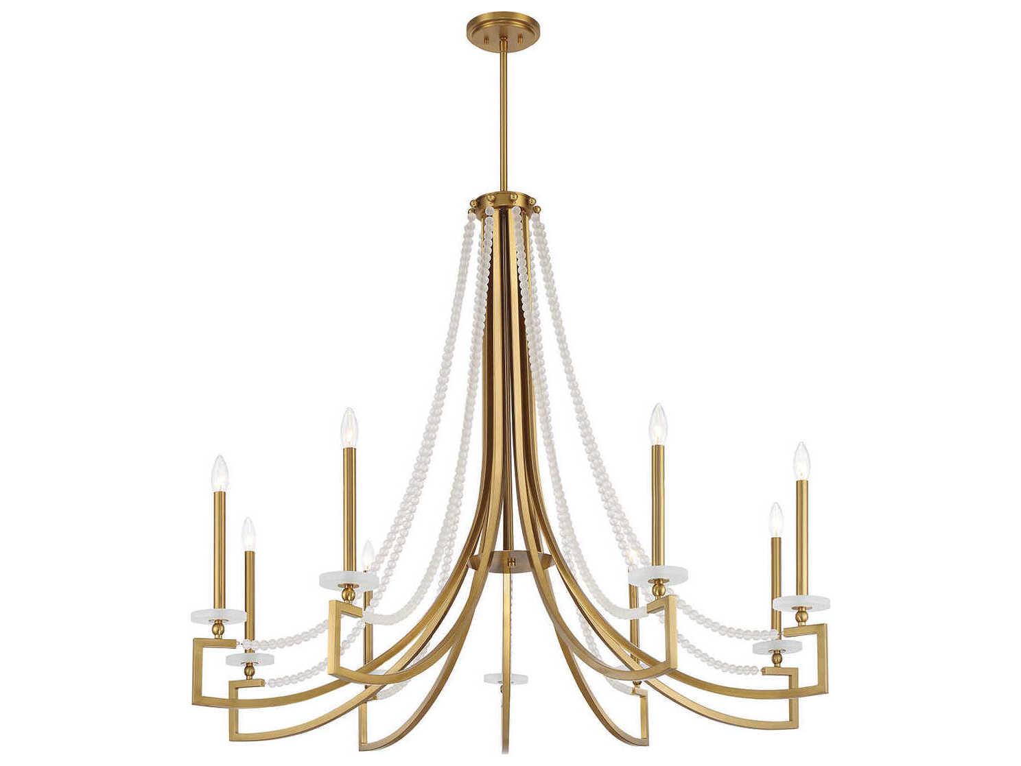 Savoy House Helen 9-Light Warm Brass Candelabra Chandelier