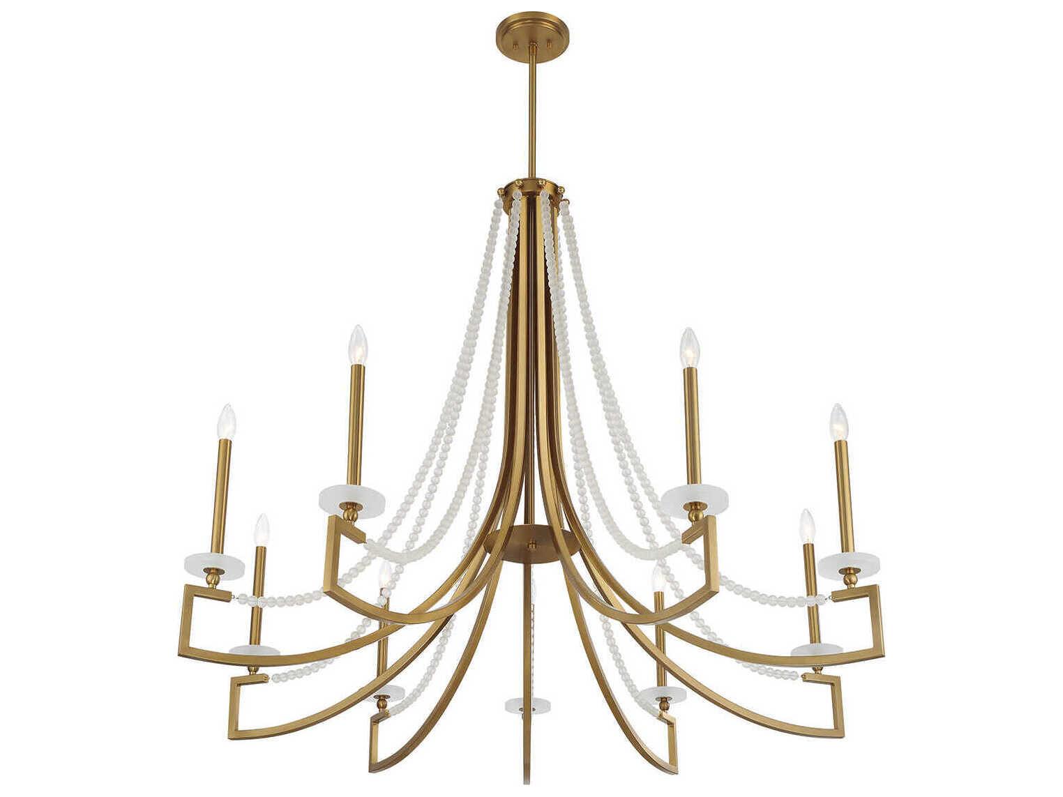 Savoy House Helen 9-Light Warm Brass Candelabra Chandelier