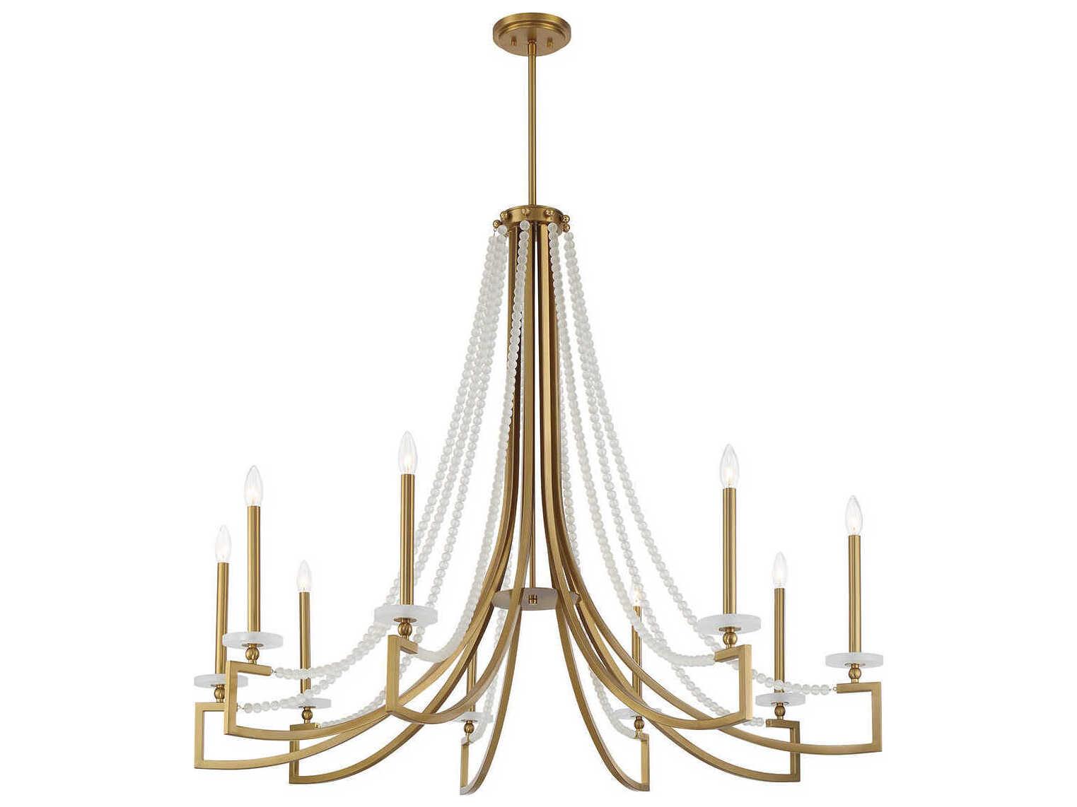 Savoy House Helen 9-Light Warm Brass Candelabra Chandelier