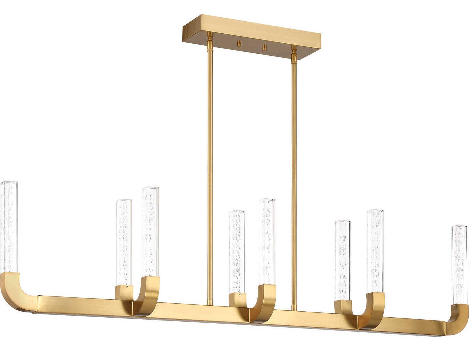 Savoy House Del Mar 8-Light Warm Brass Linear Island Pendant