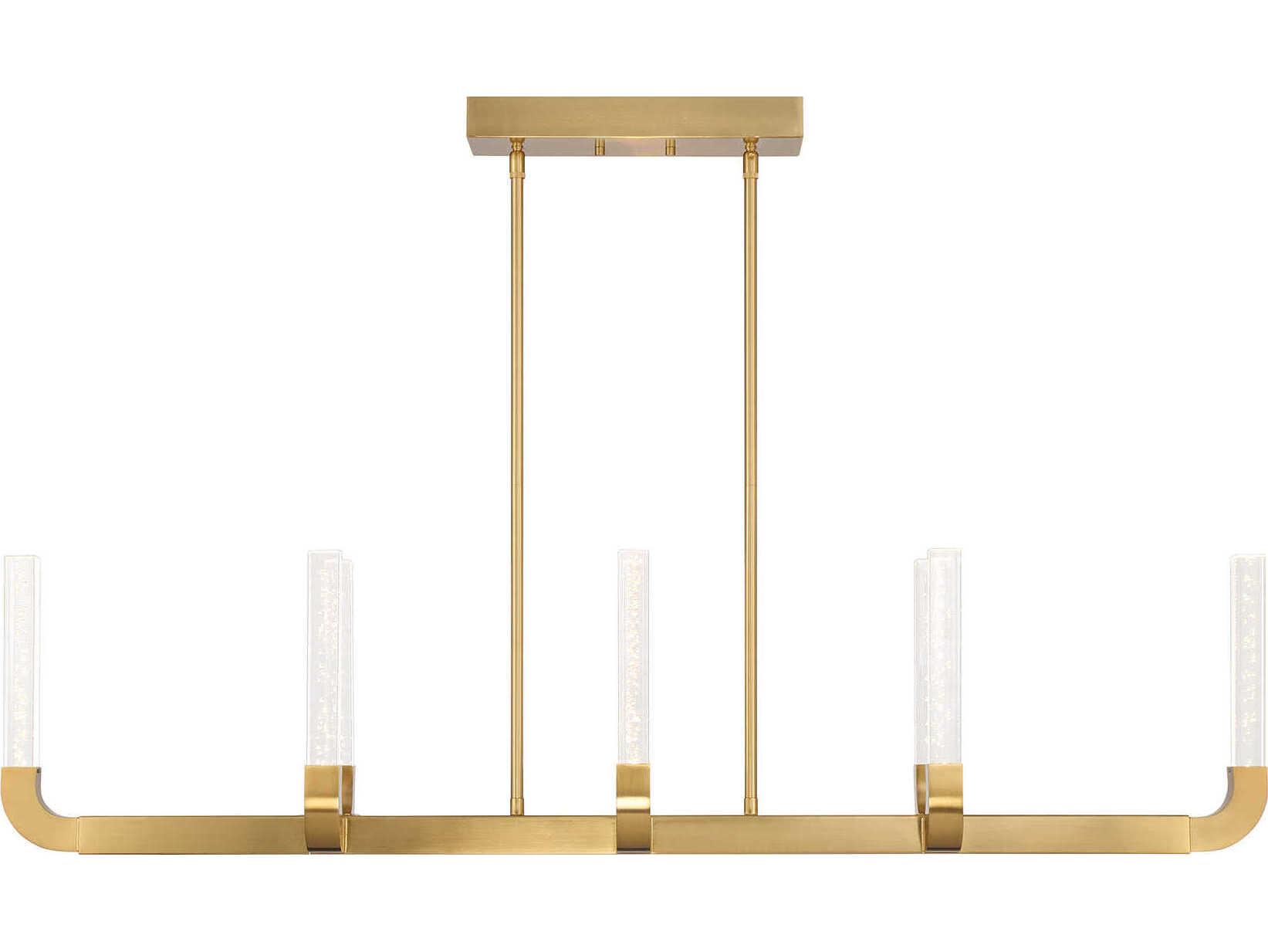 Savoy House Del Mar 8-Light Warm Brass Linear Island Pendant