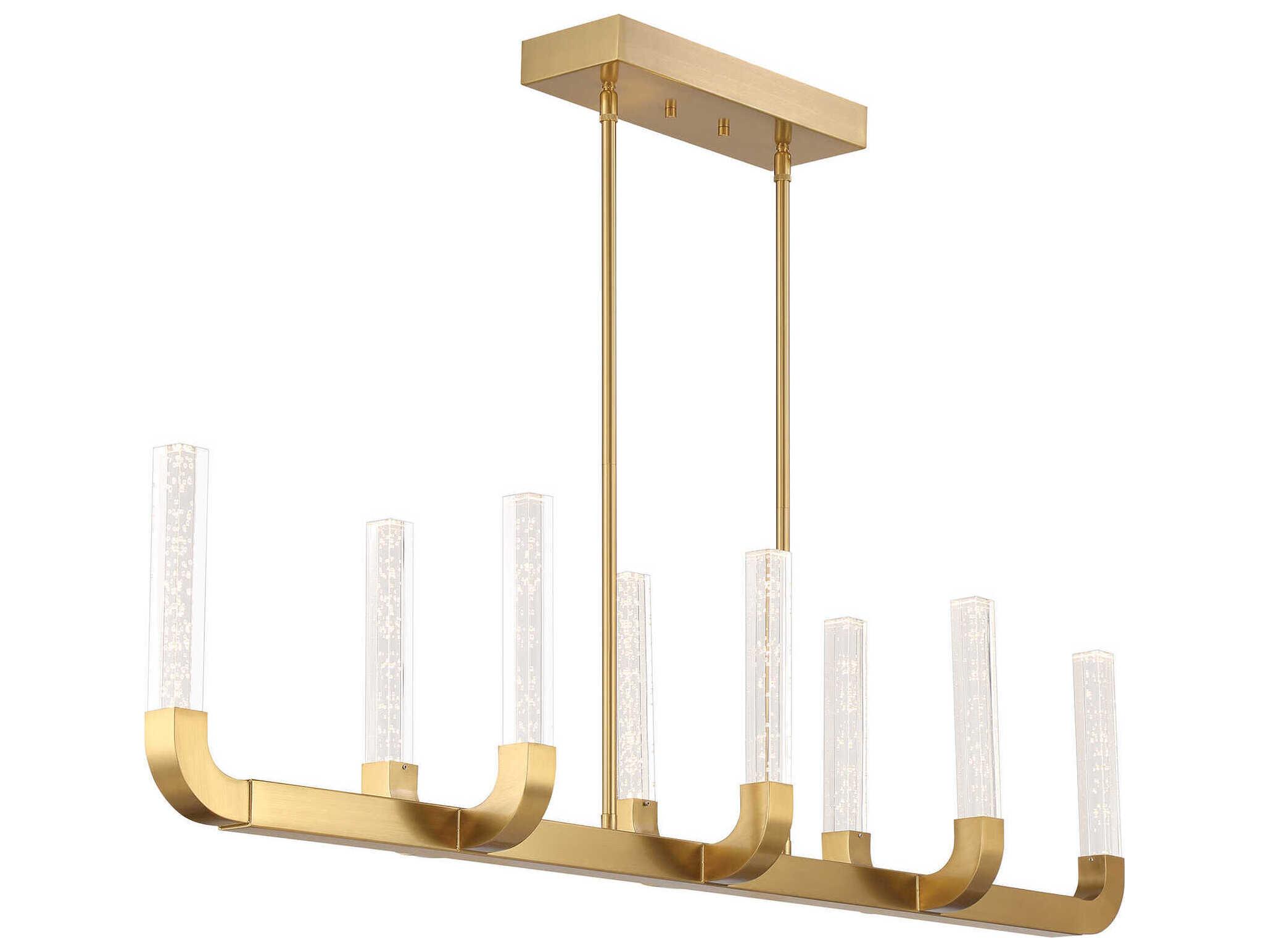 Savoy House Del Mar 8-Light Warm Brass Linear Island Pendant