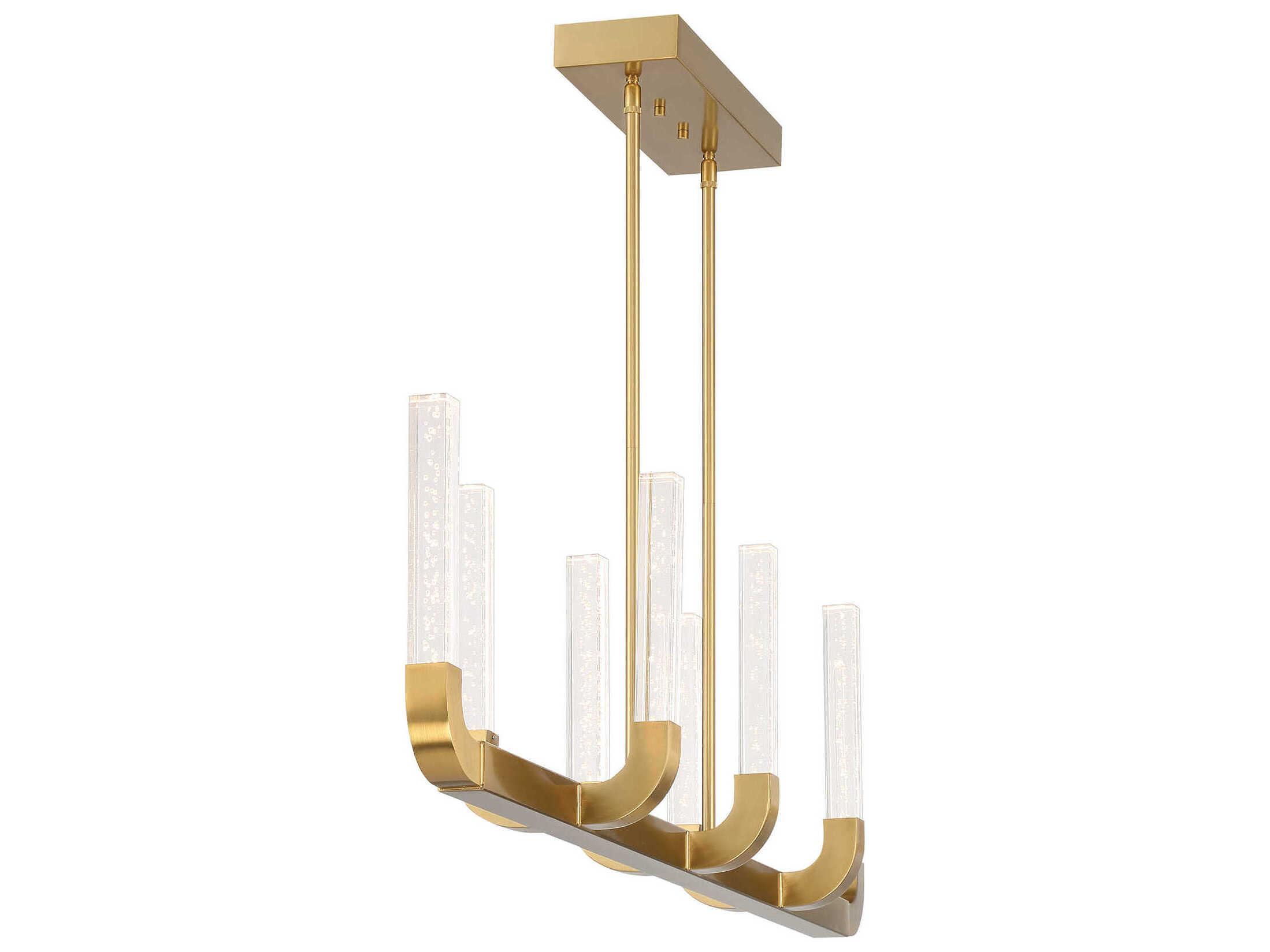 Savoy House Del Mar 8-Light Warm Brass Linear Island Pendant