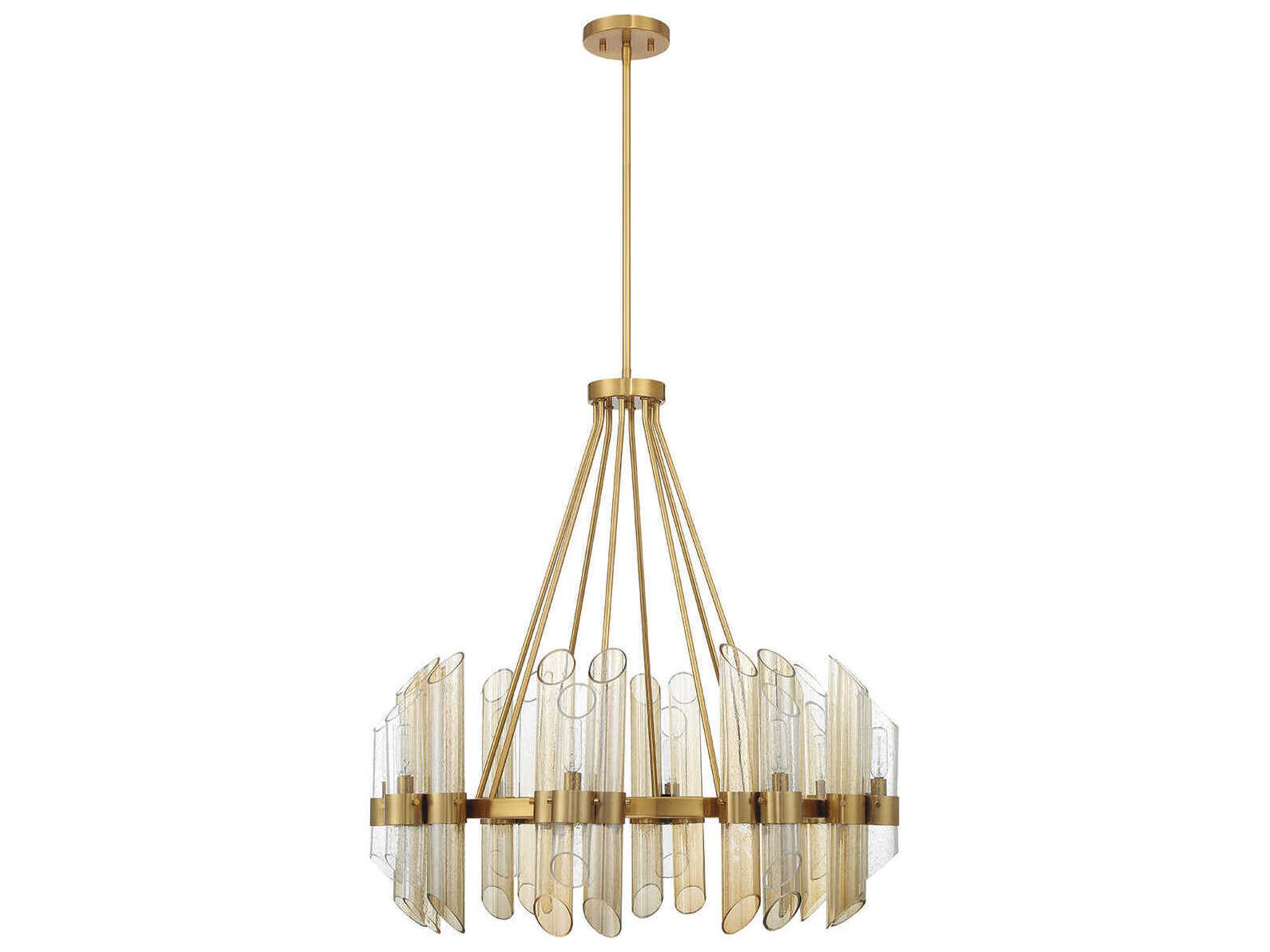Savoy House Biltmore 8-Light Warm Brass Cylinder Chandelier