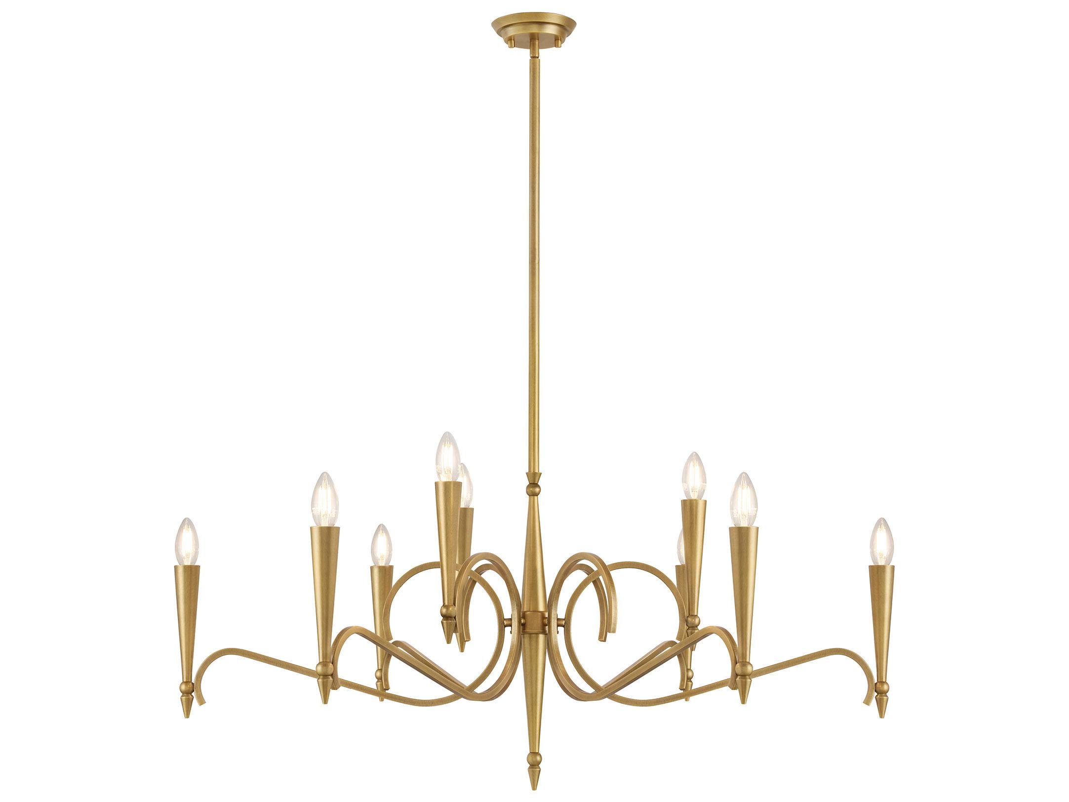 Savoy House Tremont 9-Light Riviera Brass Candelabra Chandelier