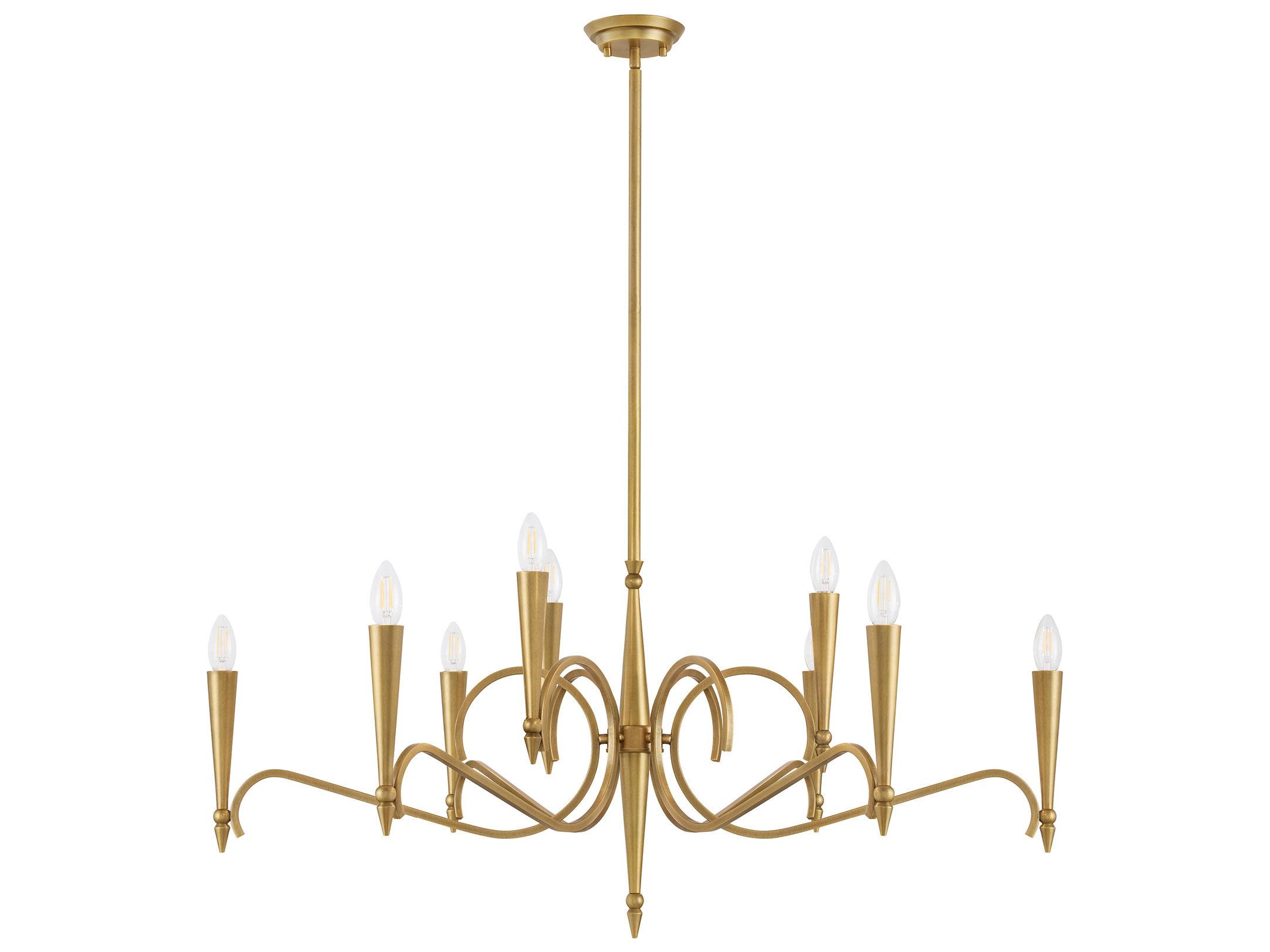 Savoy House Tremont 9-Light Riviera Brass Candelabra Chandelier