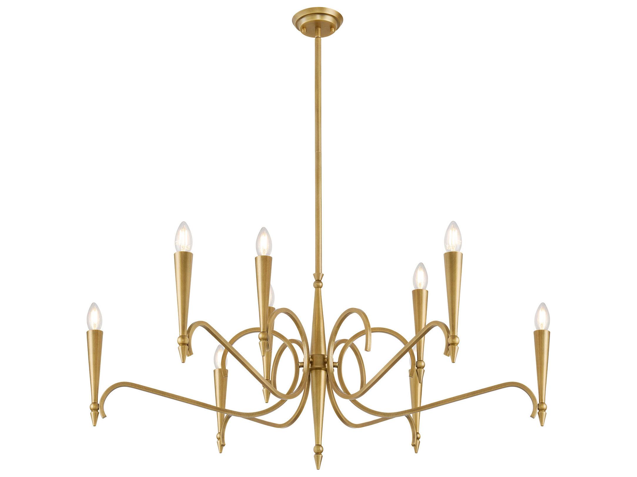 Savoy House Tremont 9-Light Riviera Brass Candelabra Chandelier