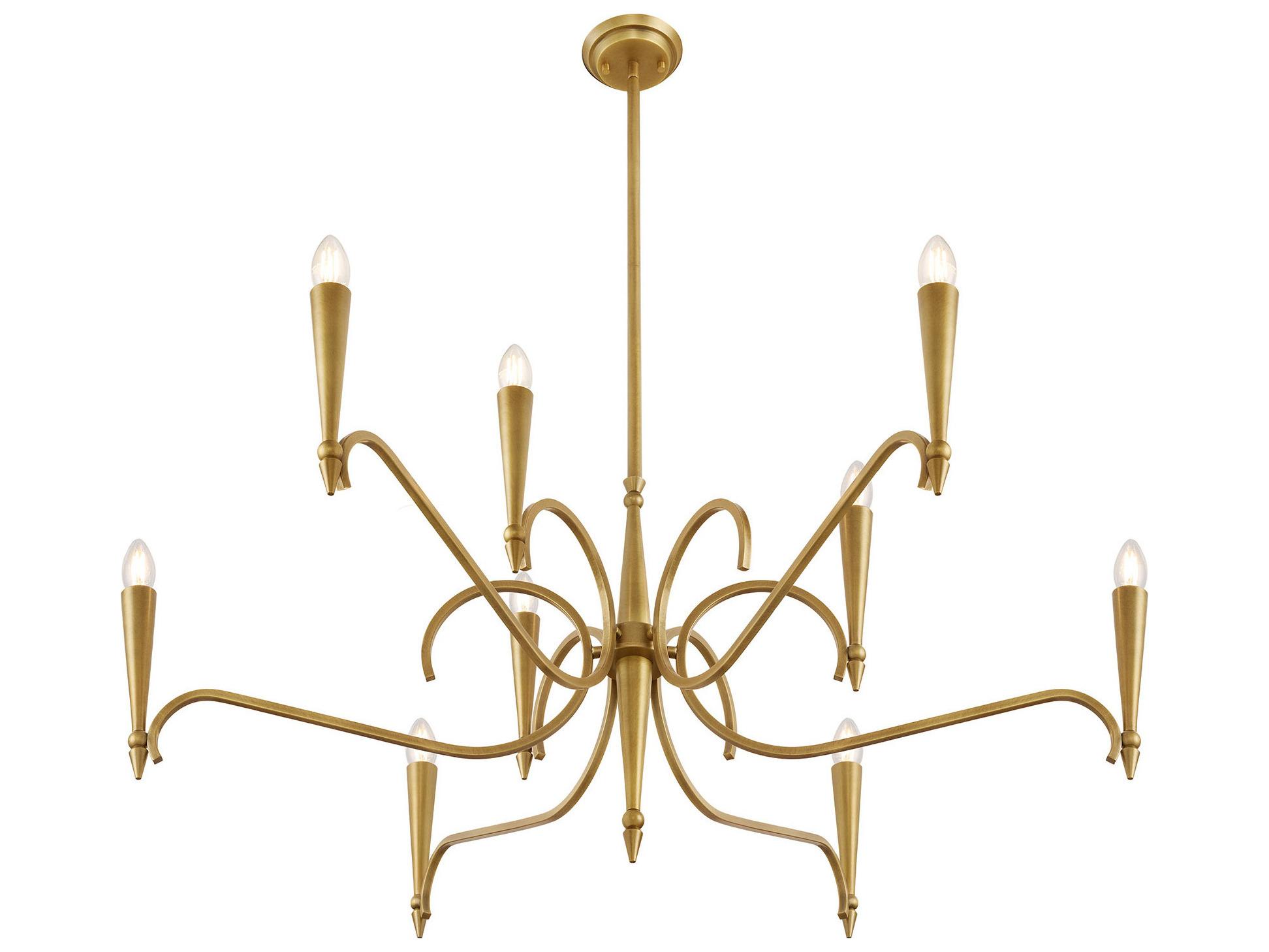 Savoy House Tremont 9-Light Riviera Brass Candelabra Chandelier