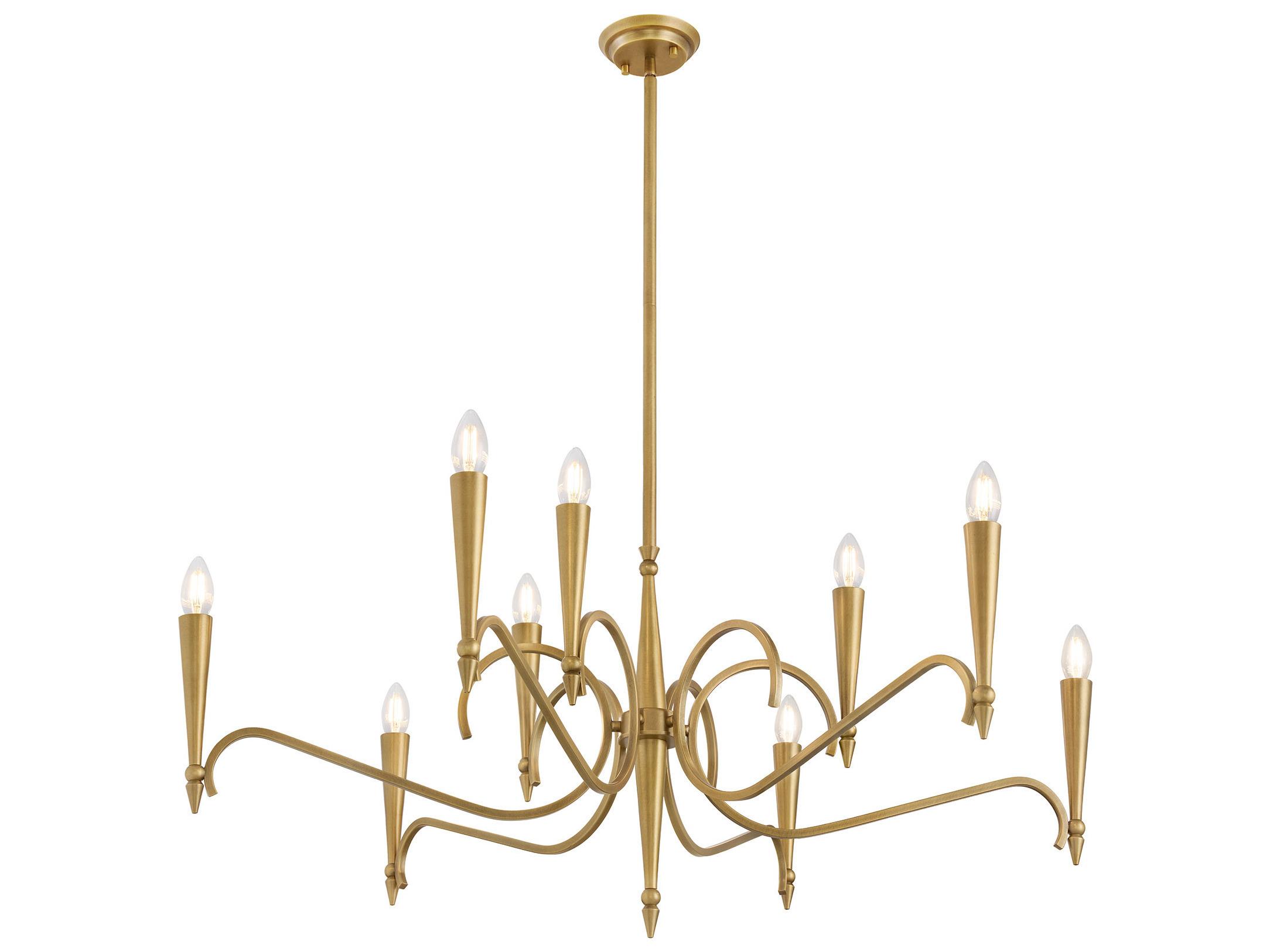 Savoy House Tremont 9-Light Riviera Brass Candelabra Chandelier