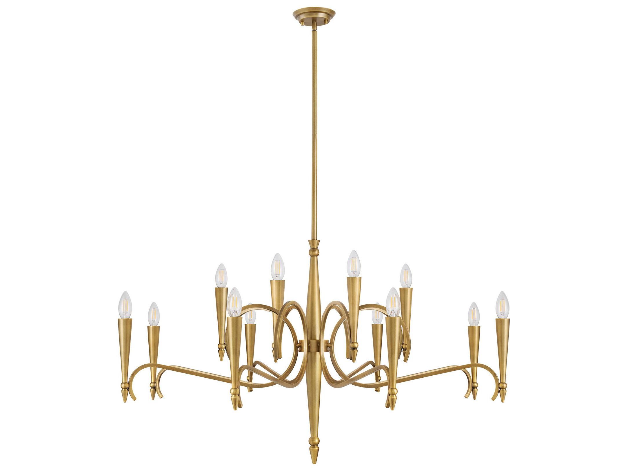 Savoy House Tremont 12-Light Riviera Brass Candelabra Chandelier