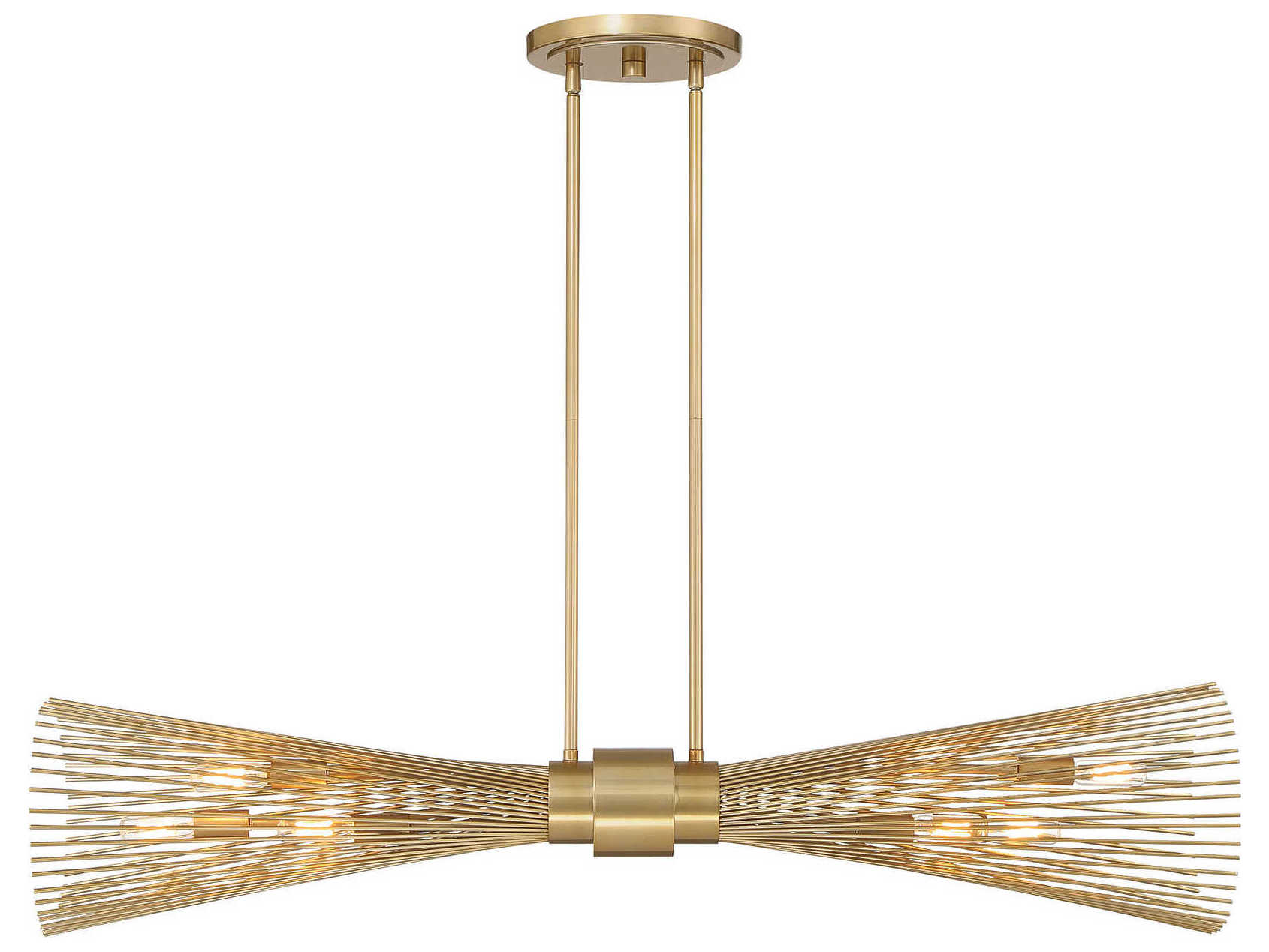 Savoy House Longfellow 6-Light Burnished Brass Island Pendant