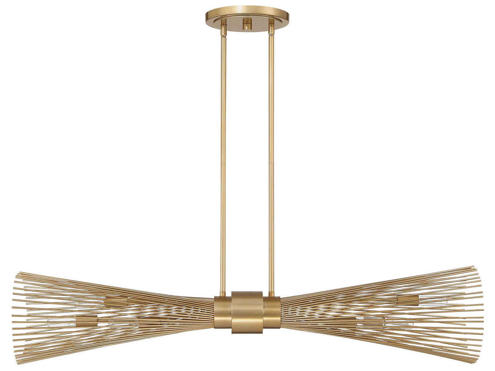 Savoy House Longfellow 6-Light Burnished Brass Island Pendant