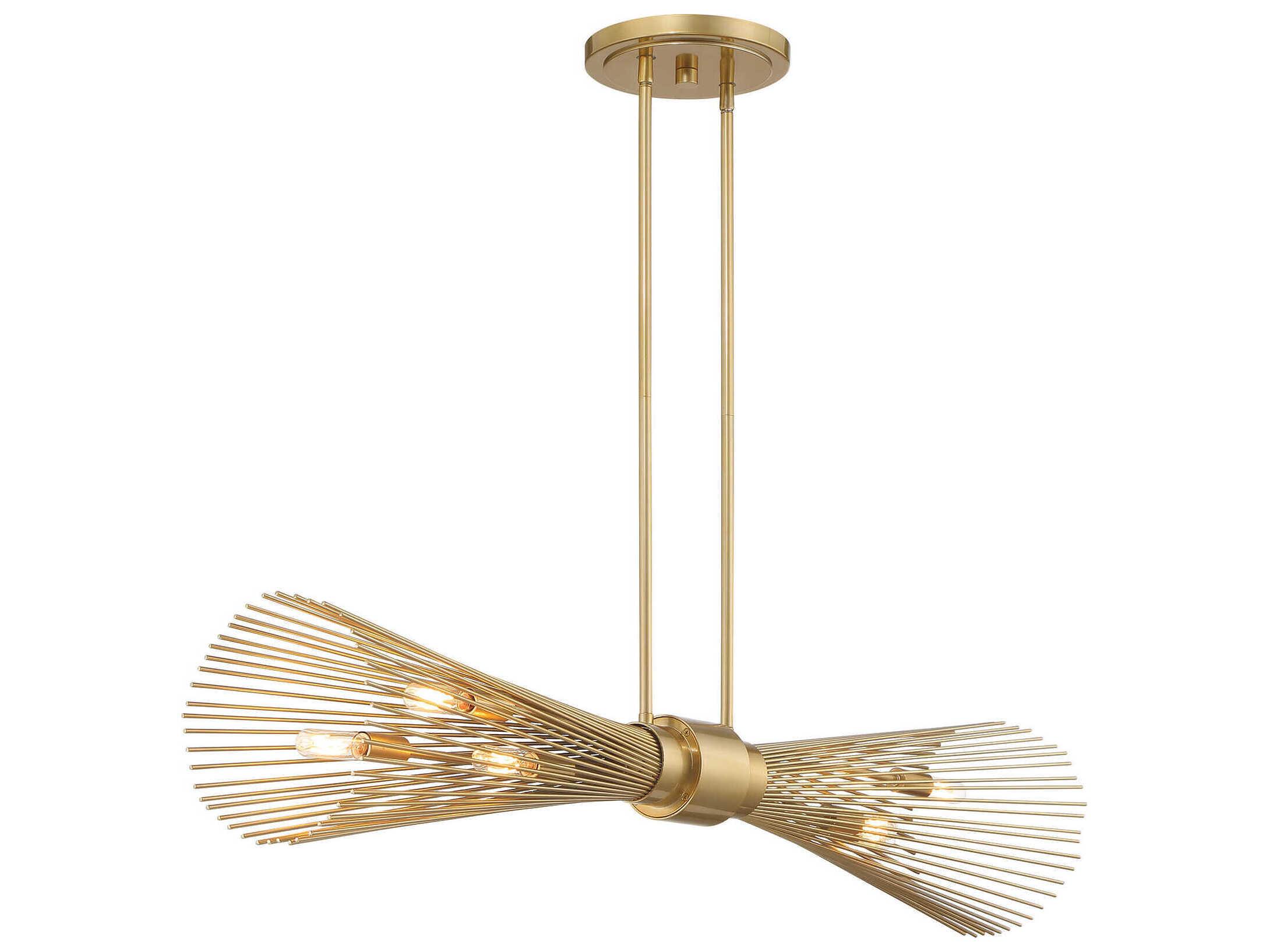 Savoy House Longfellow 6-Light Burnished Brass Island Pendant