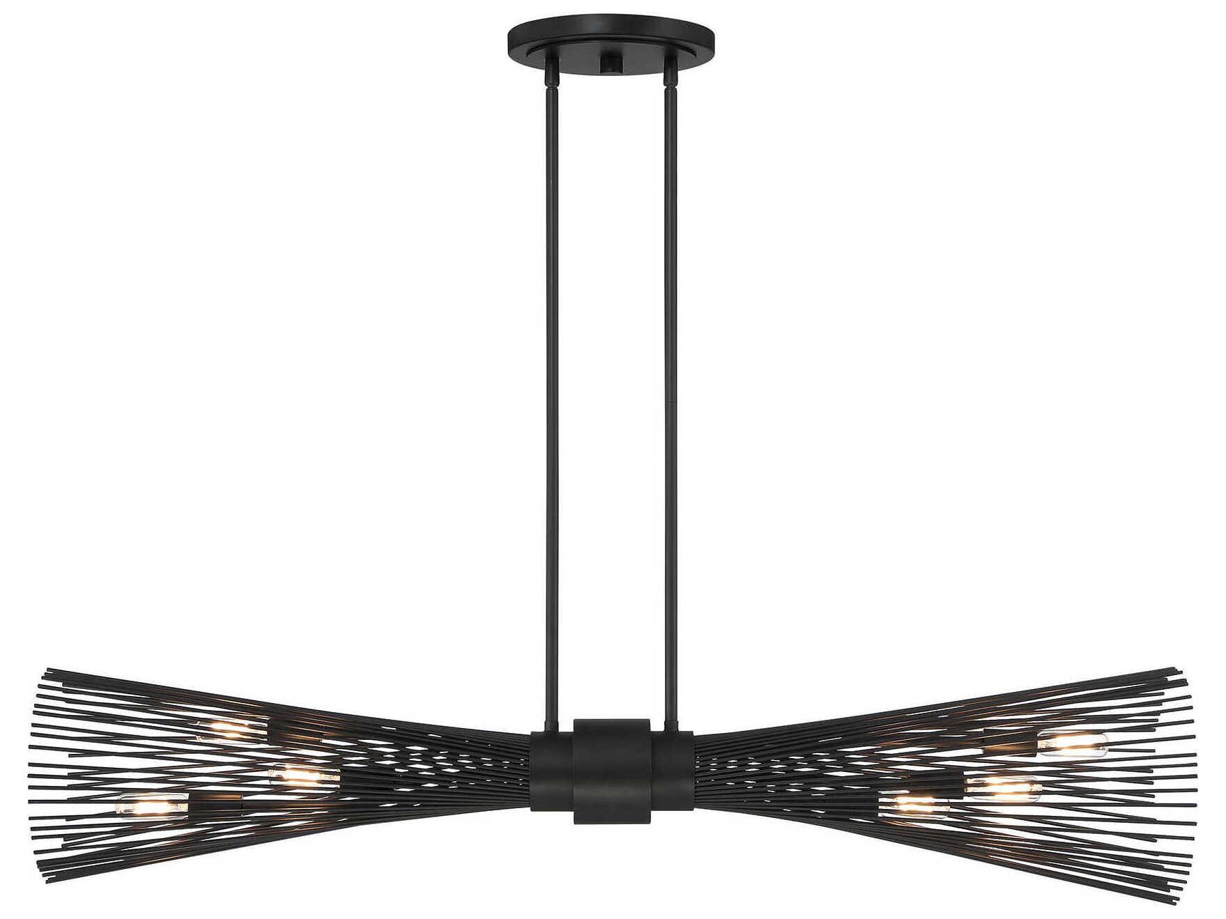 Savoy House Longfellow 6-Light Matte Black Island Pendant